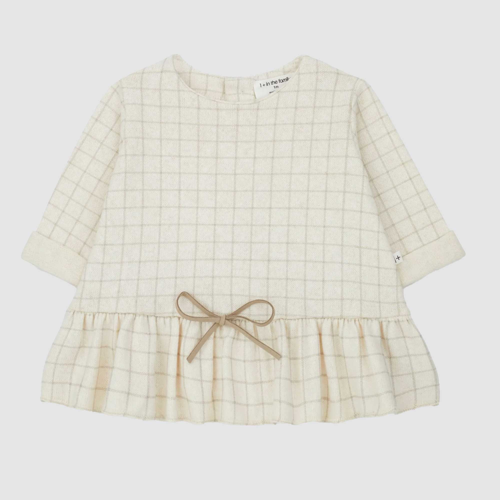 Abito beige a quadretti per neonata - annameglio.com abbigliamento moda