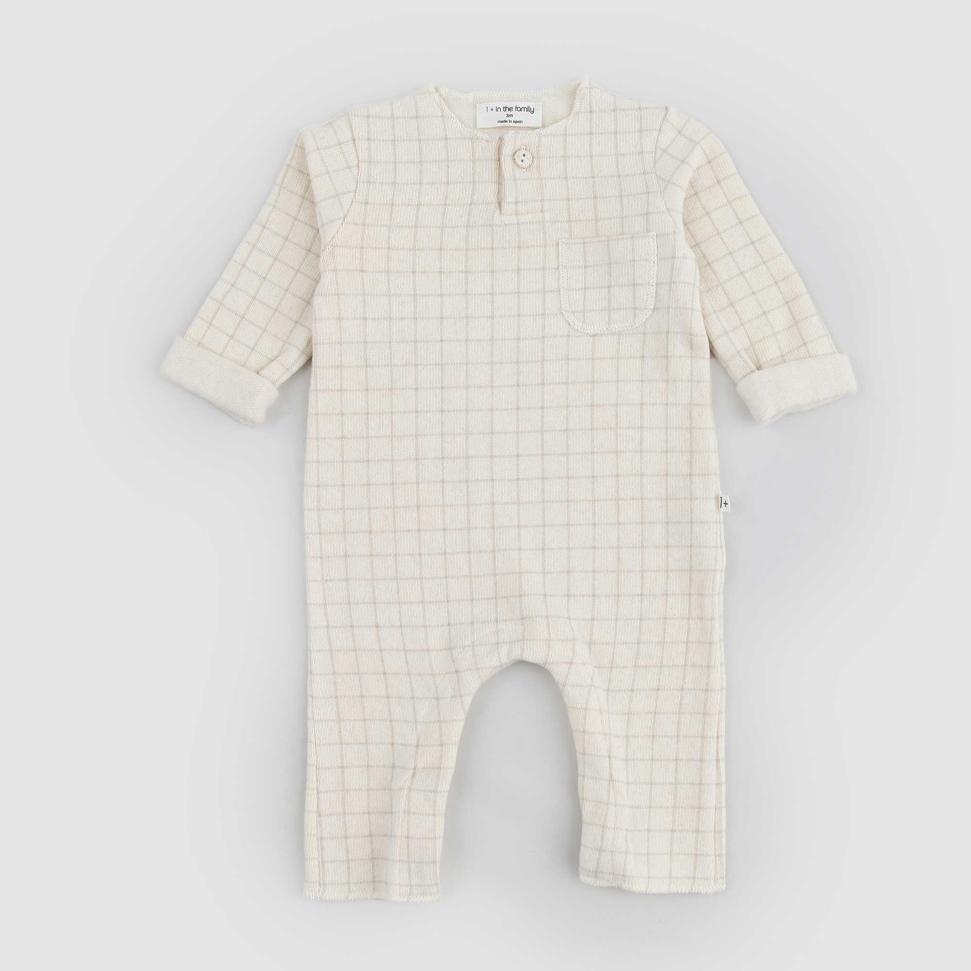 Tutina beige a quadretti per neonato - annameglio.com abbigliamento moda