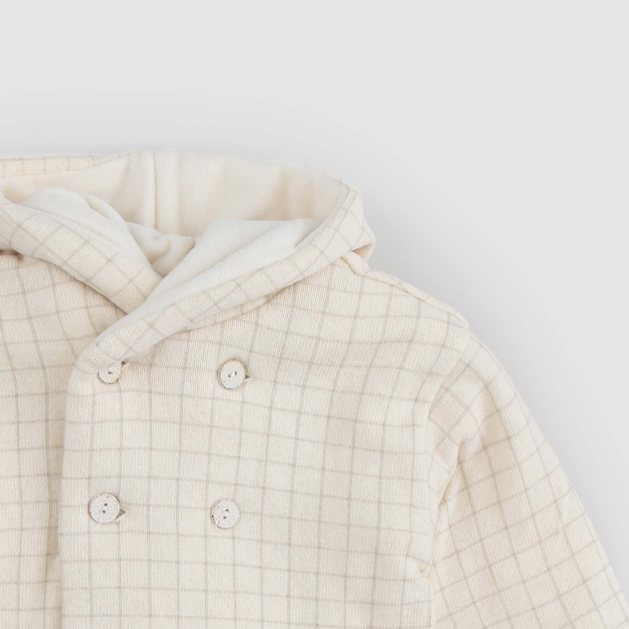 Cappotto doppiopetto ARTUR panna a quadri - annameglio.com abbigliamento moda