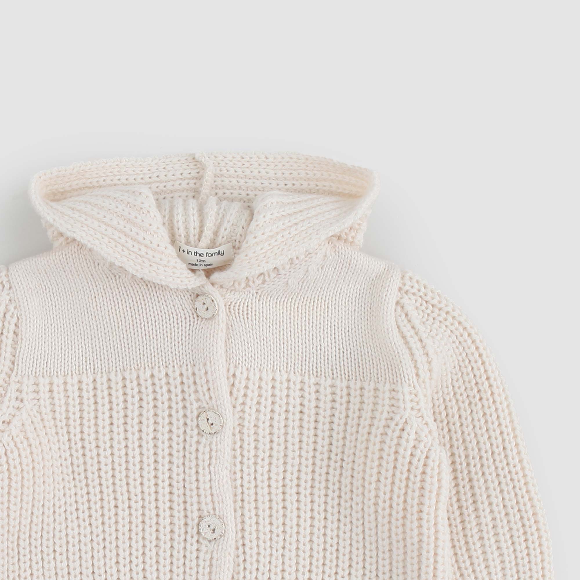 Cardigan misto lana SIMO panna con cappuccio - annameglio.com abbigliamento moda