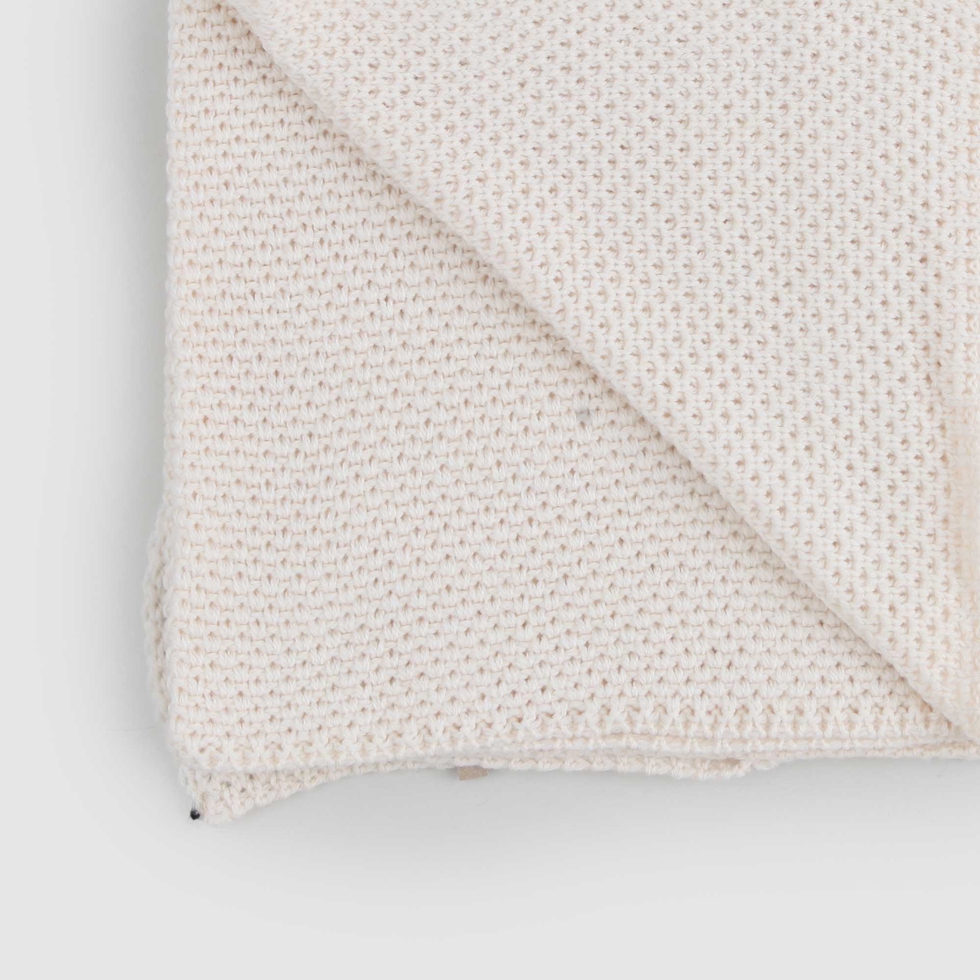 Coperta MARINET panna in lana lavorata a maglia - annameglio.com abbigliamento moda