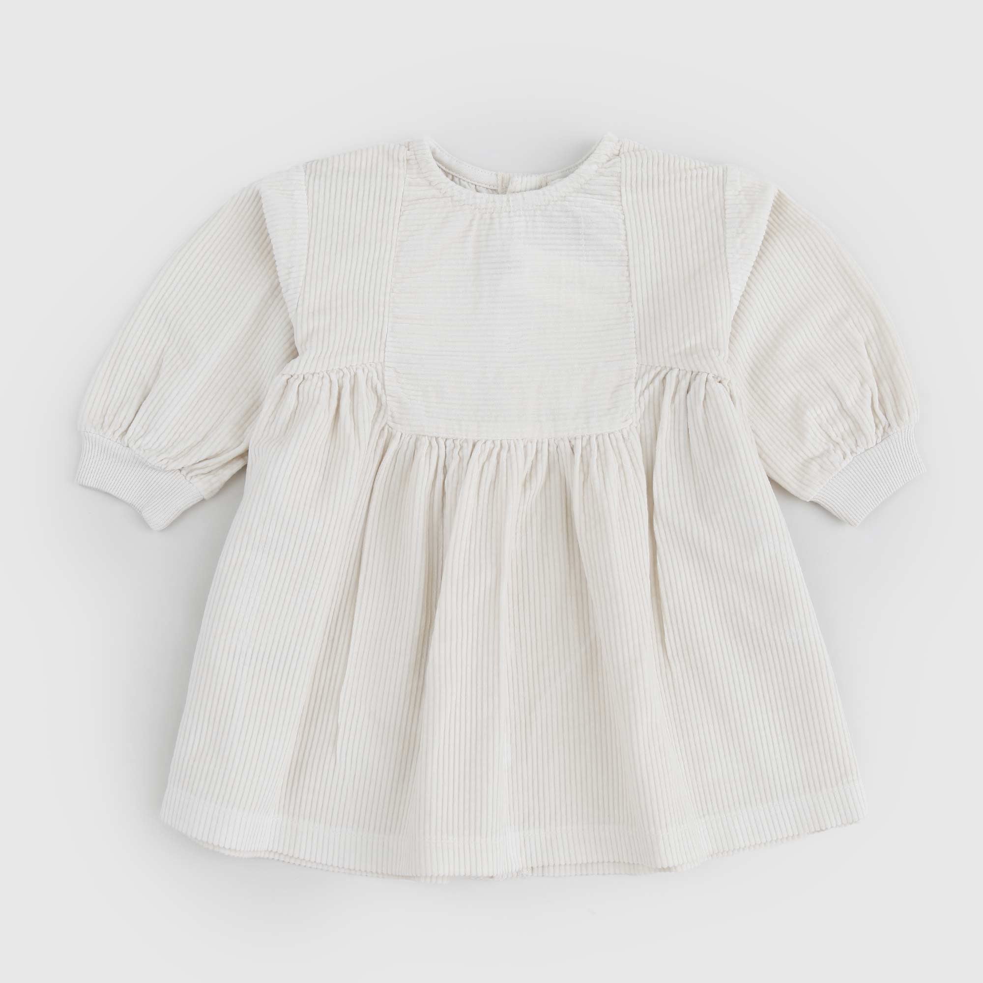 Abito CRISTINA In Velluto A Coste Bianco - annameglio.com abbigliamento moda