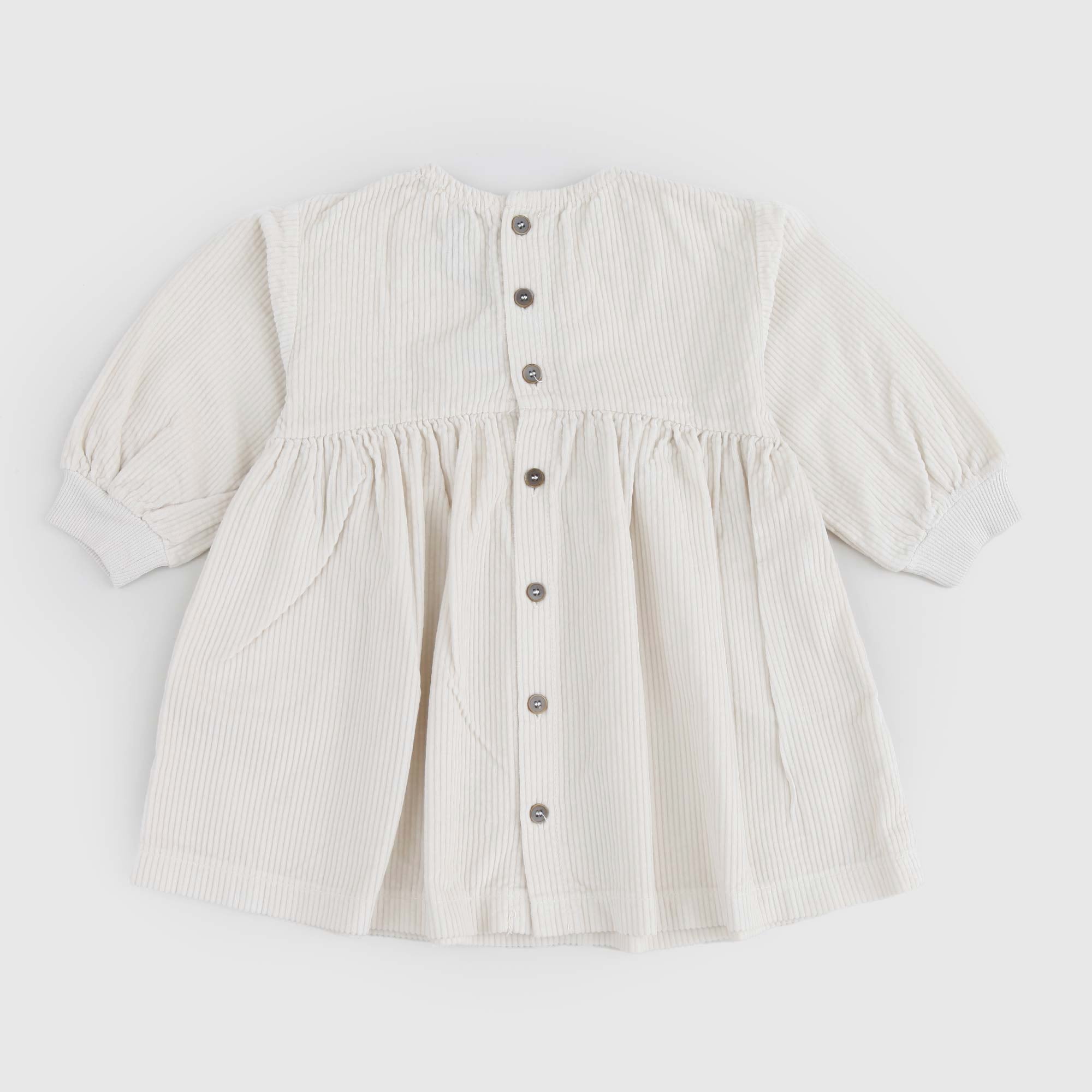 Abito CRISTINA In Velluto A Coste Bianco - annameglio.com abbigliamento moda