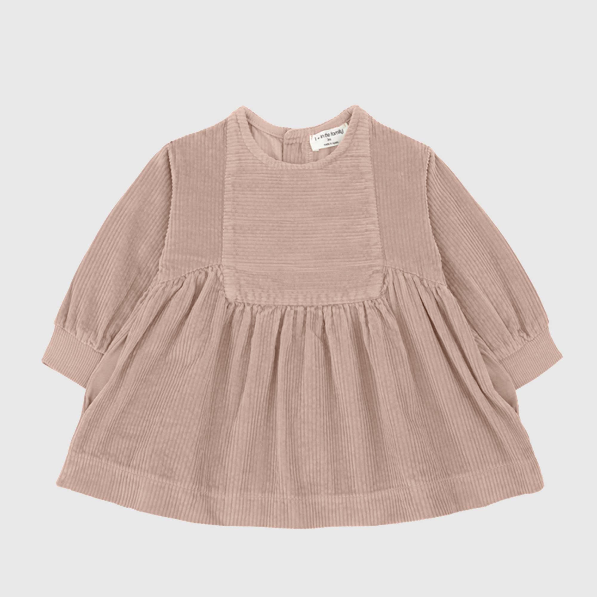 Abito Cristina In Velluto A Coste rosa antico - annameglio.com abbigliamento moda