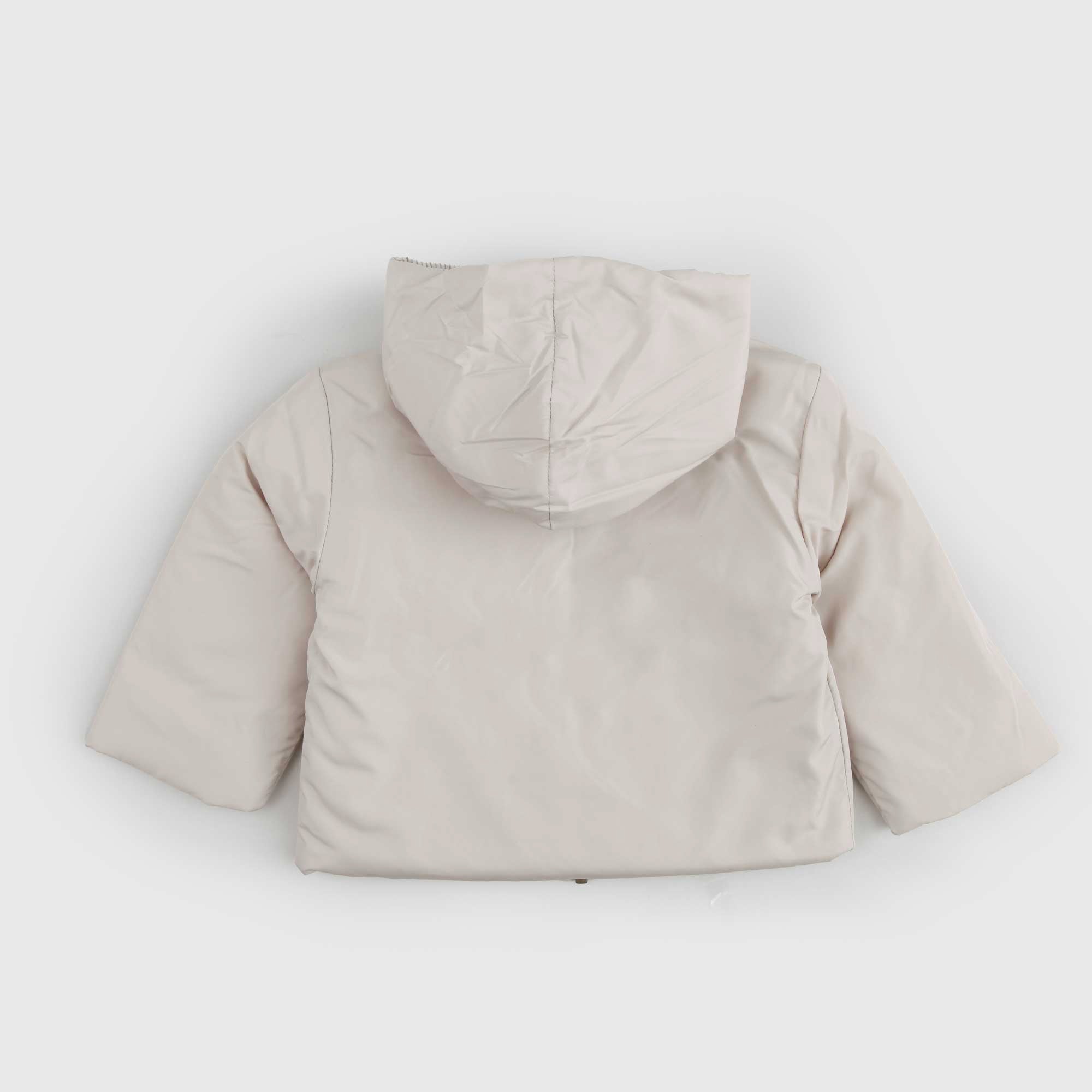 Baby giacca imbottita con cappuccio beige - annameglio.com abbigliamento moda