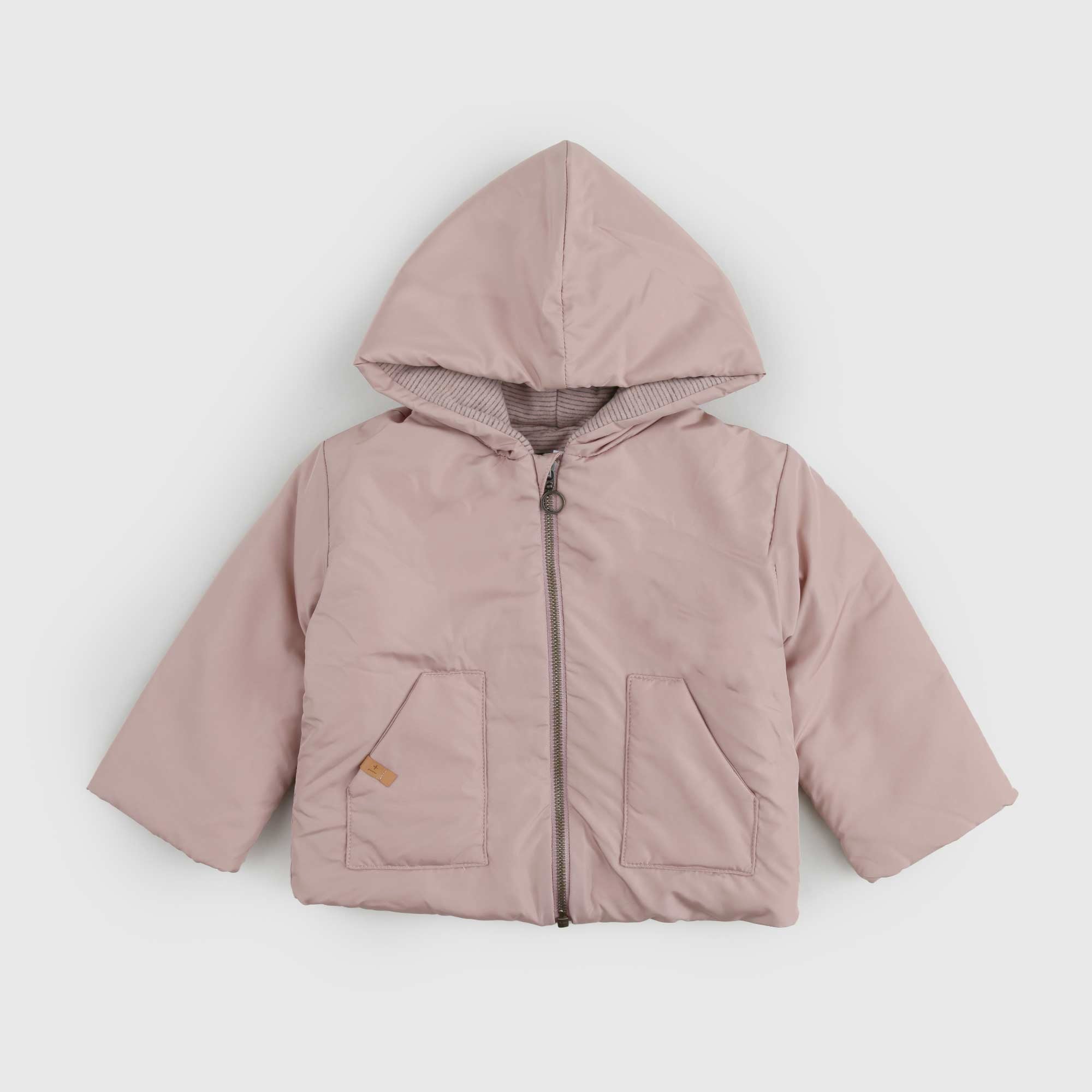 Baby giacca imbottita con cappuccio rosa antico - annameglio.com abbigliamento moda