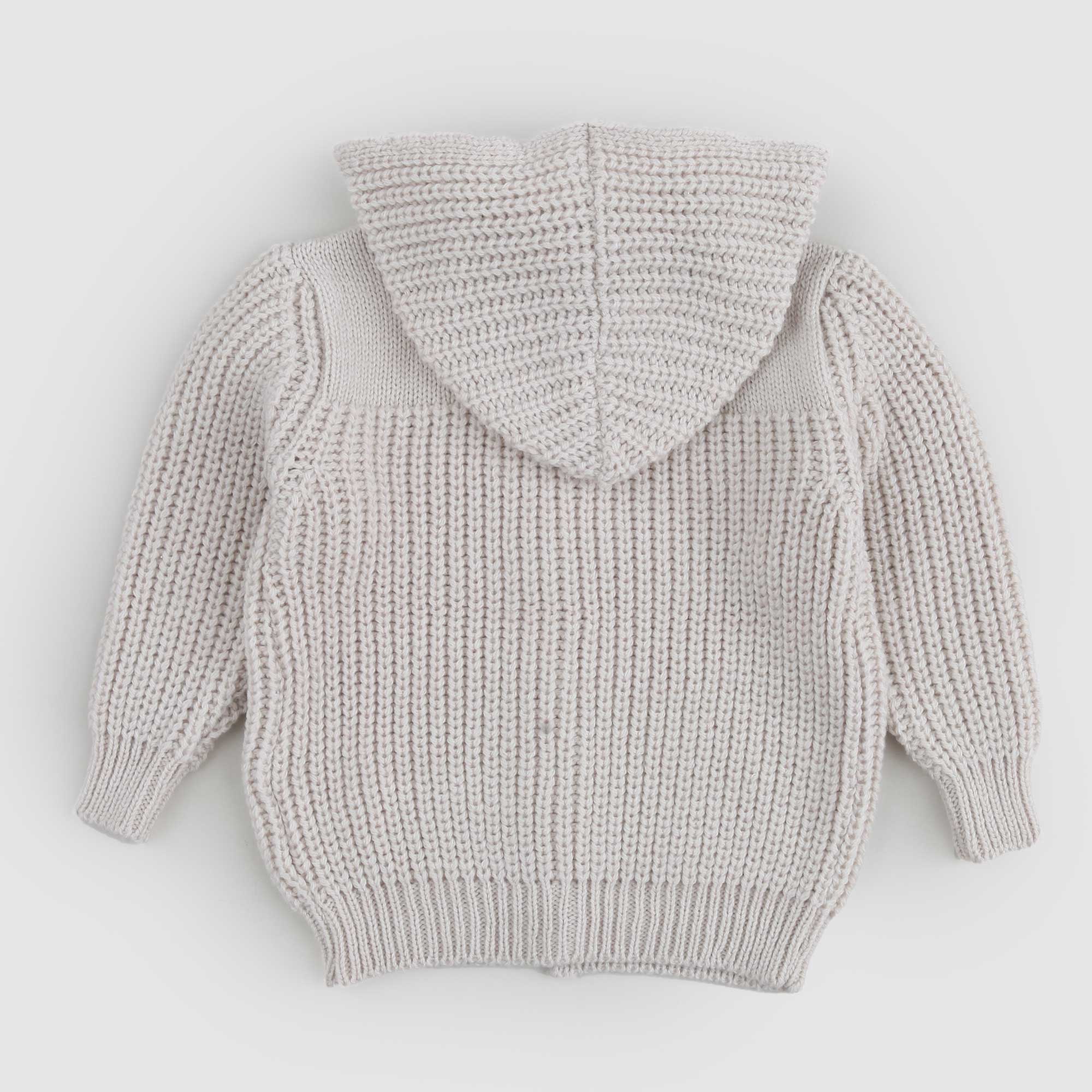 Cardigan Misto Lana Simo beige Con Cappuccio - annameglio.com abbigliamento moda