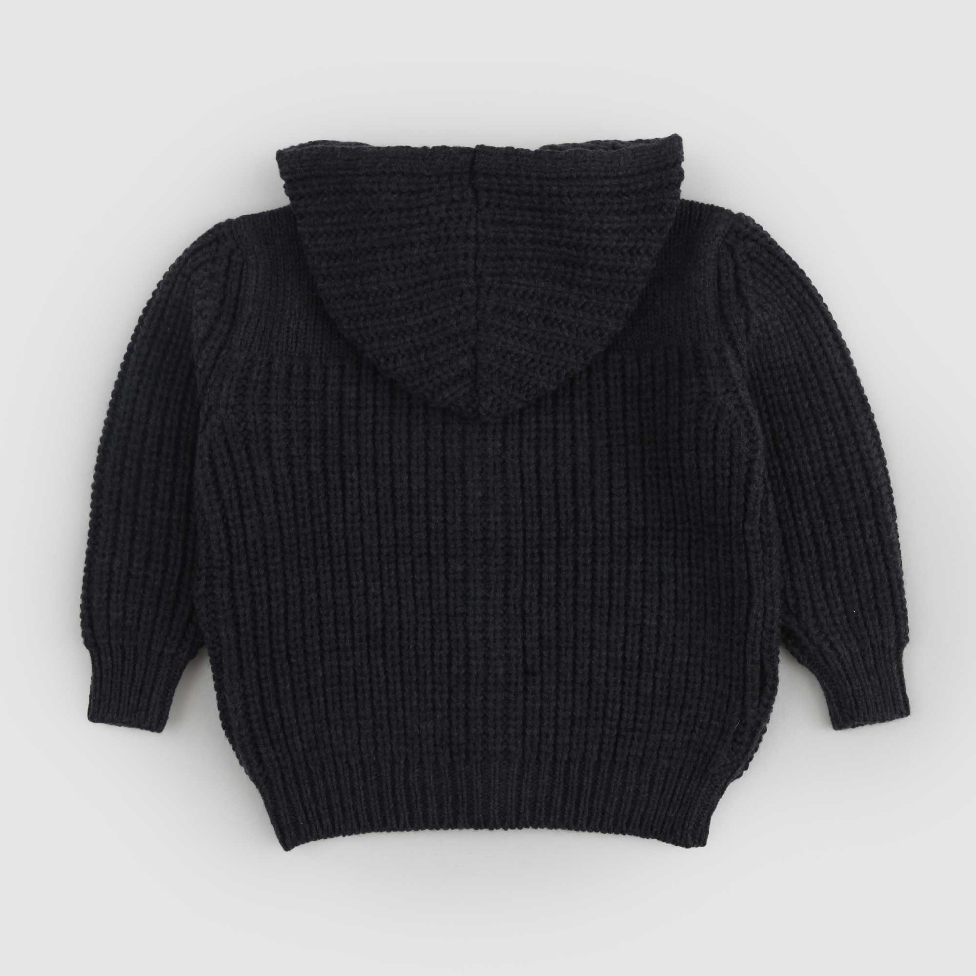 Cardigan merino con cappuccio antracite - annameglio.com abbigliamento moda