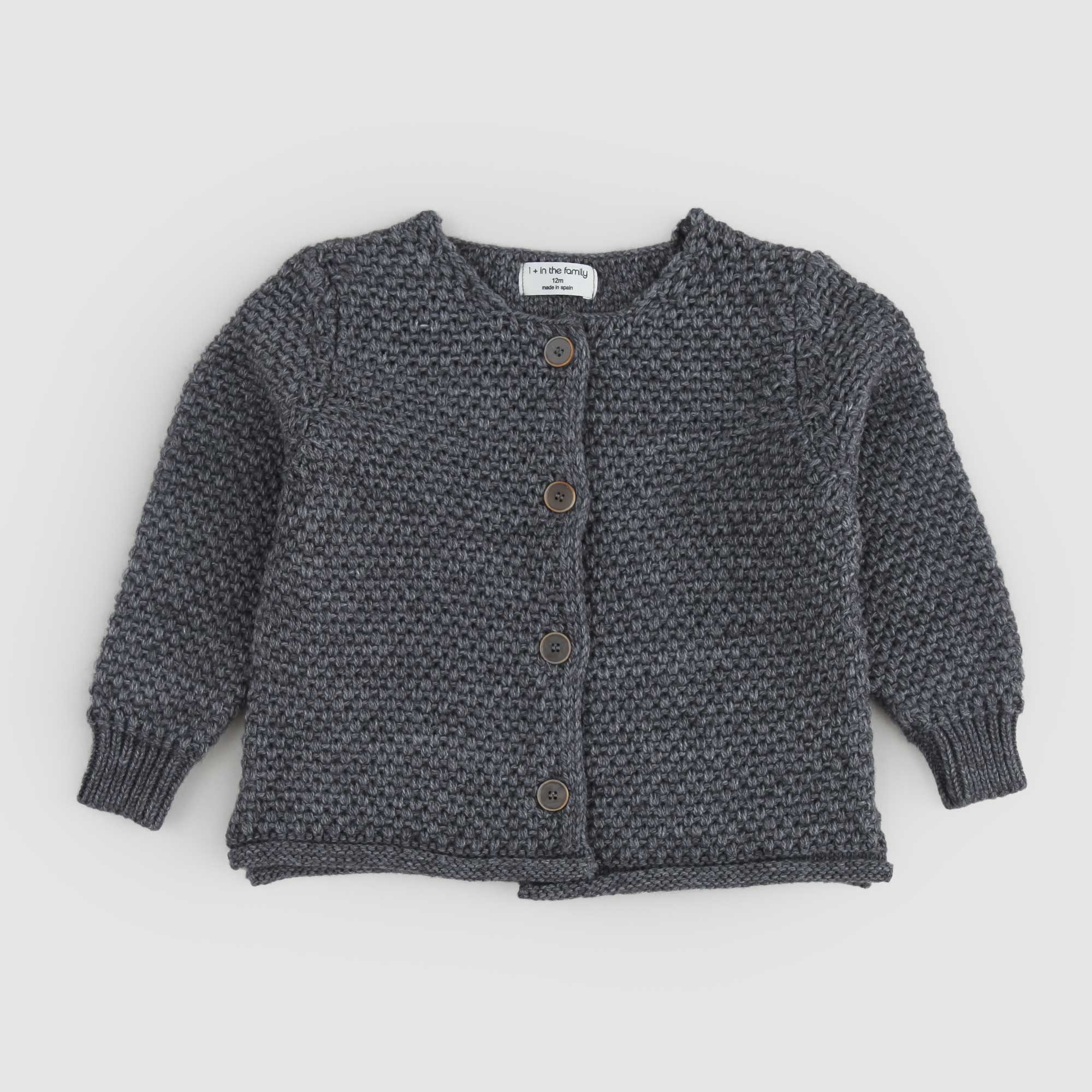 Cardigan Grigio Girocollo Lis in Maglia - annameglio.com abbigliamento moda