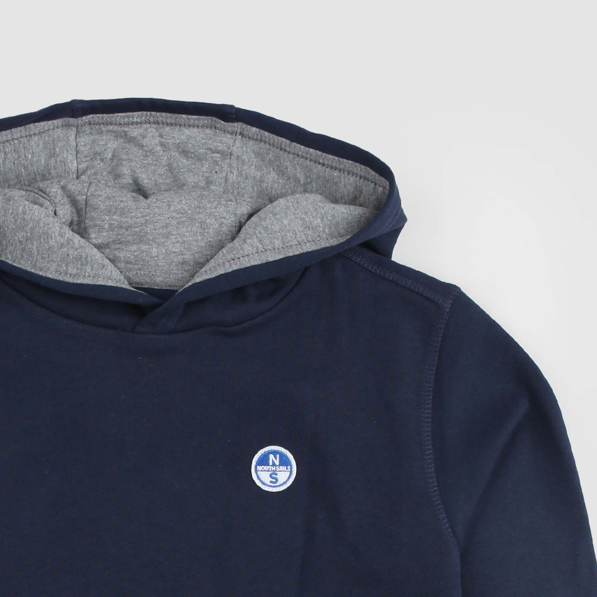 Felpa Blu Con Cappuccio NORTH SAILS - annameglio.com abbigliamento moda