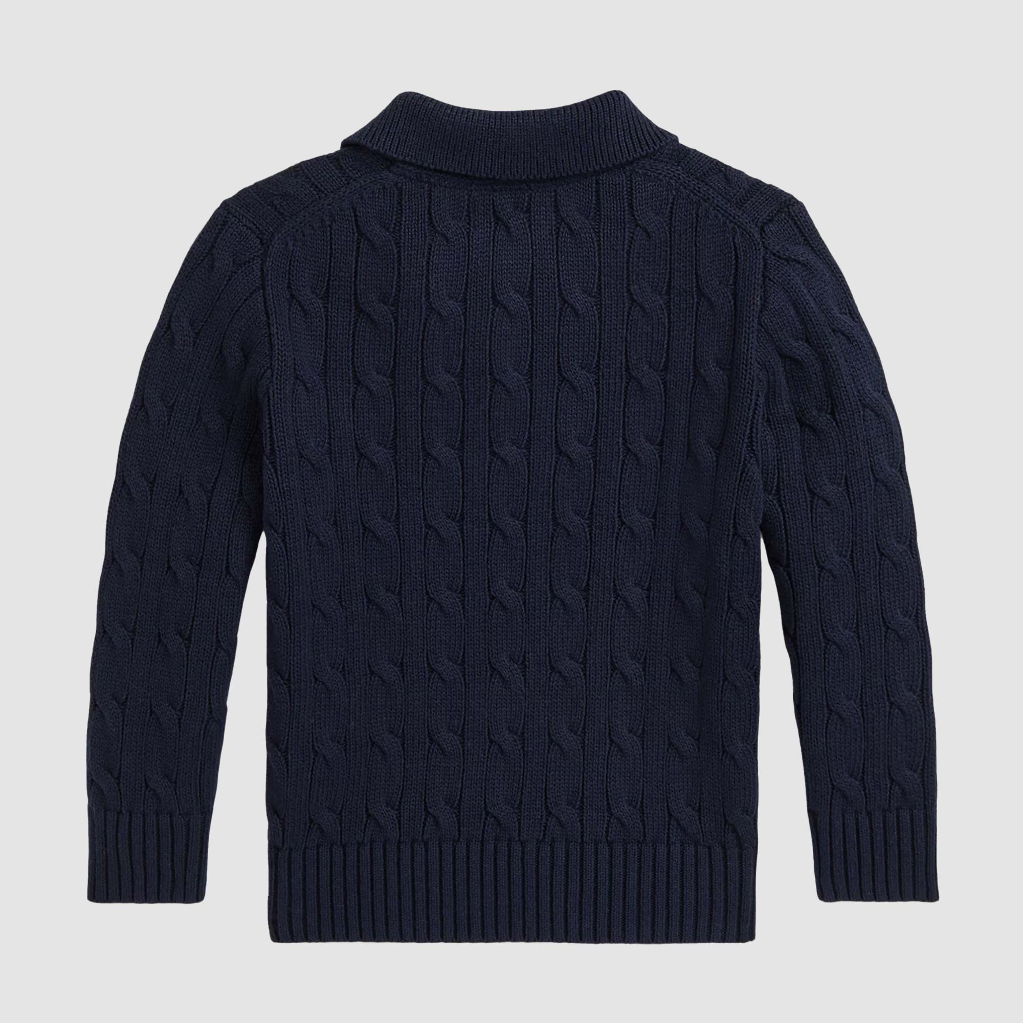 Pullover con colletto blu navy lavorato a trecce - annameglio.com abbigliamento moda