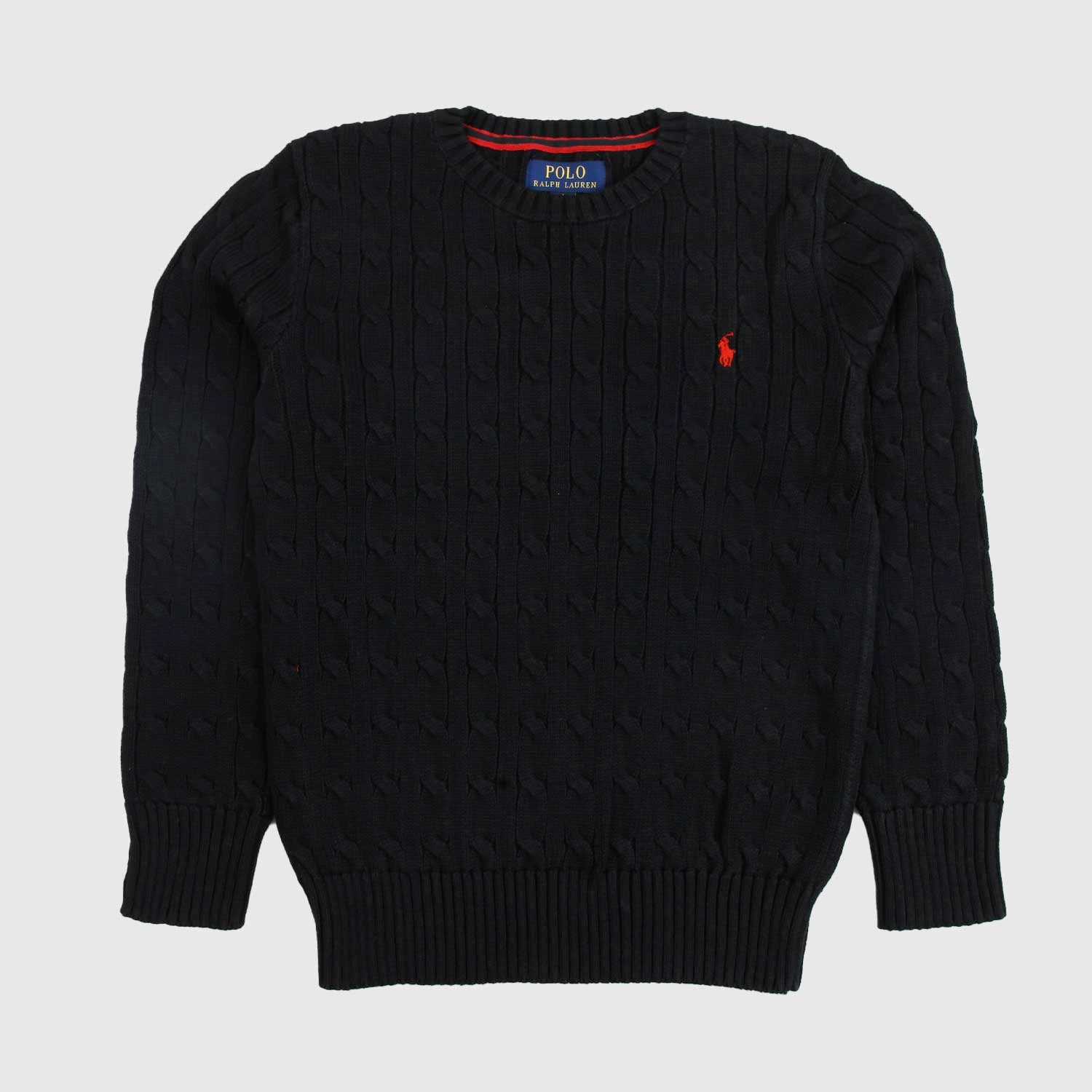 Maglione girocollo nero con logo rosso - annameglio.com abbigliamento moda