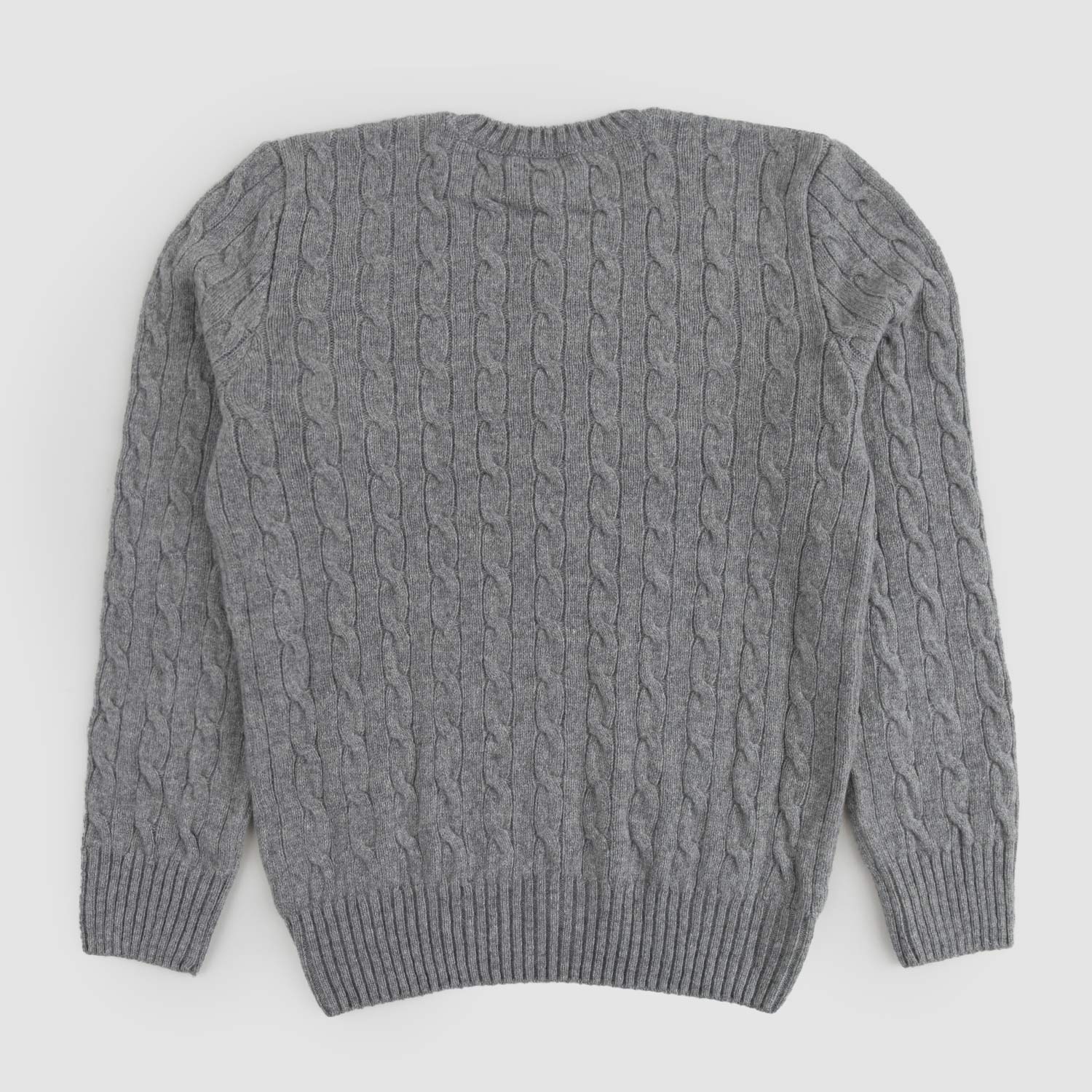 Maglione girocollo grigio con logo blu - annameglio.com abbigliamento moda