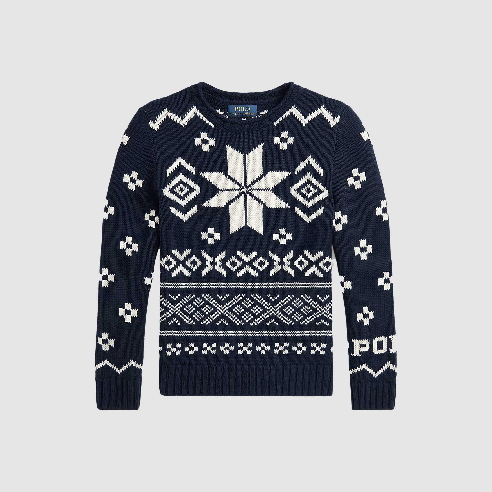 Maglia blu e panna motivo fiocchi di neve - annameglio.com abbigliamento moda