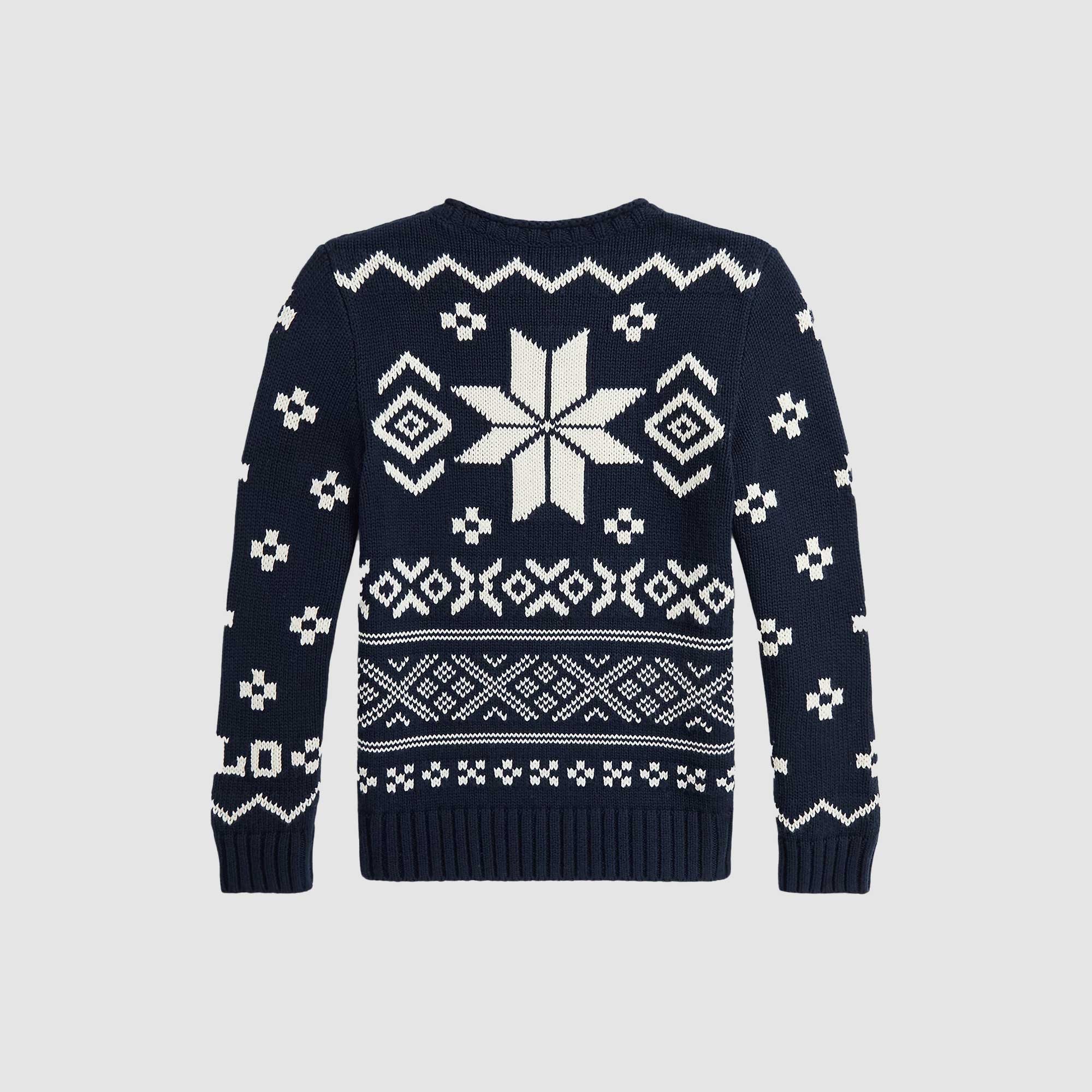 Maglia blu e panna motivo fiocchi di neve - annameglio.com abbigliamento moda