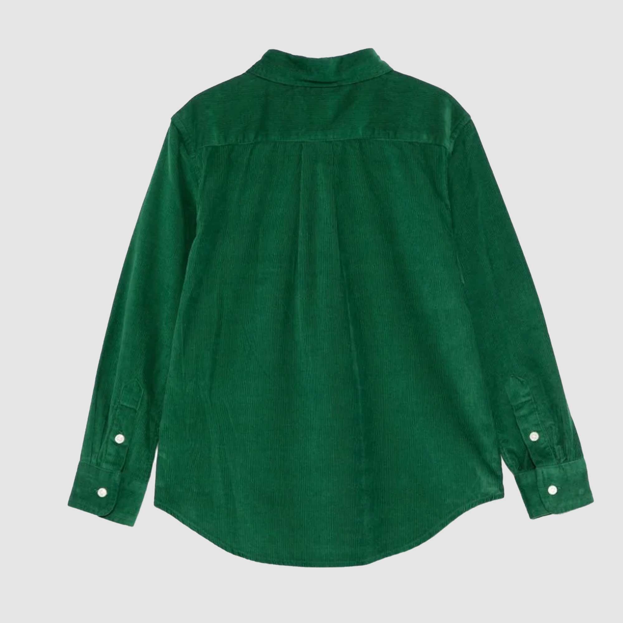 Camicia Verde In Velluto Millerighe - annameglio.com abbigliamento moda