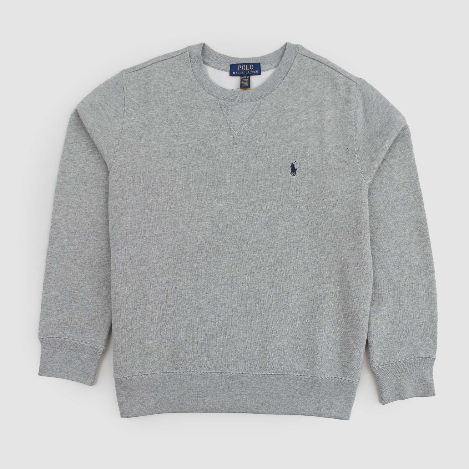 Felpa girocollo grigia con logo blu - annameglio.com abbigliamento moda