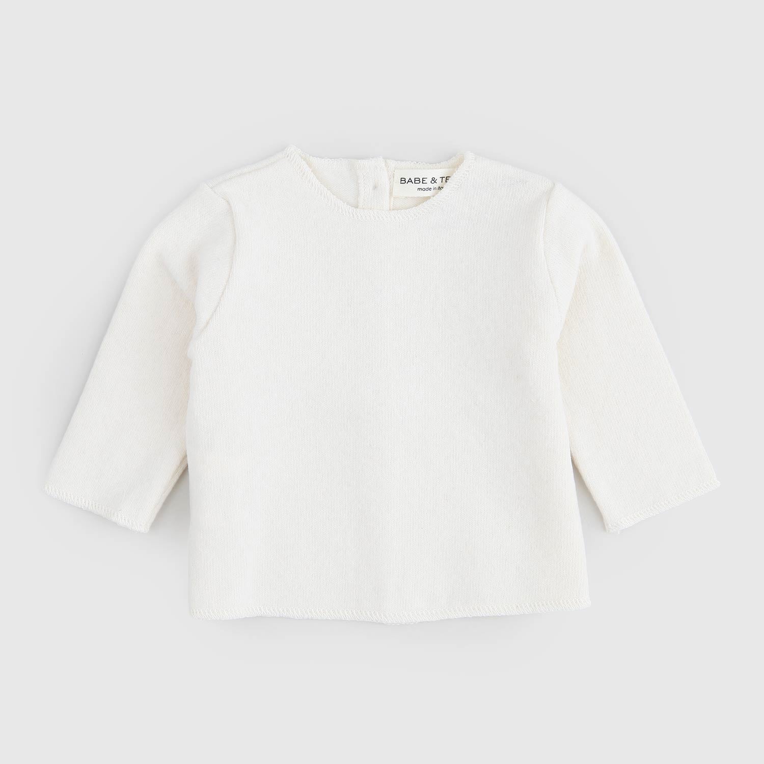 Maglia girocollo in ciniglia bianca - annameglio.com abbigliamento moda