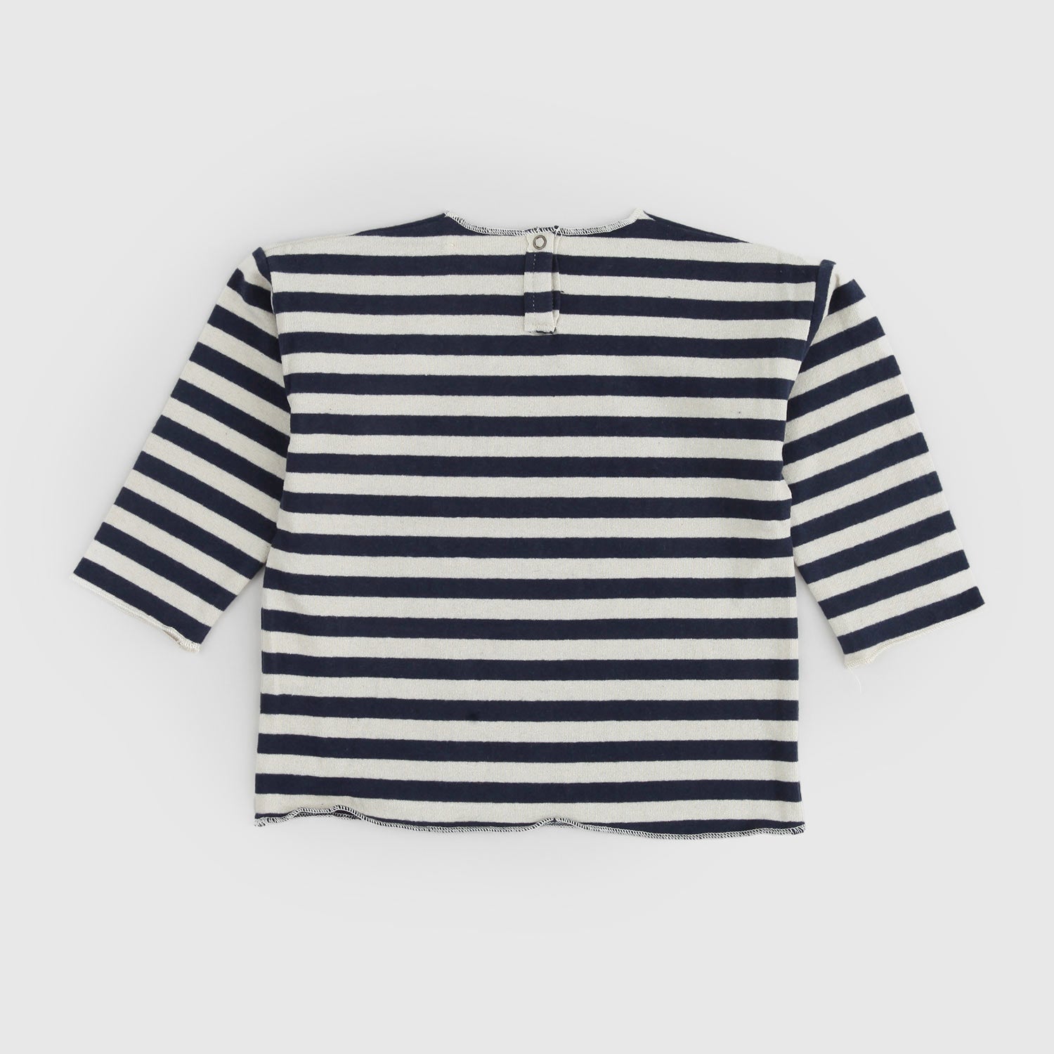 T-shirt ciniglia neonato stripes panna e blu - annameglio.com abbigliamento moda