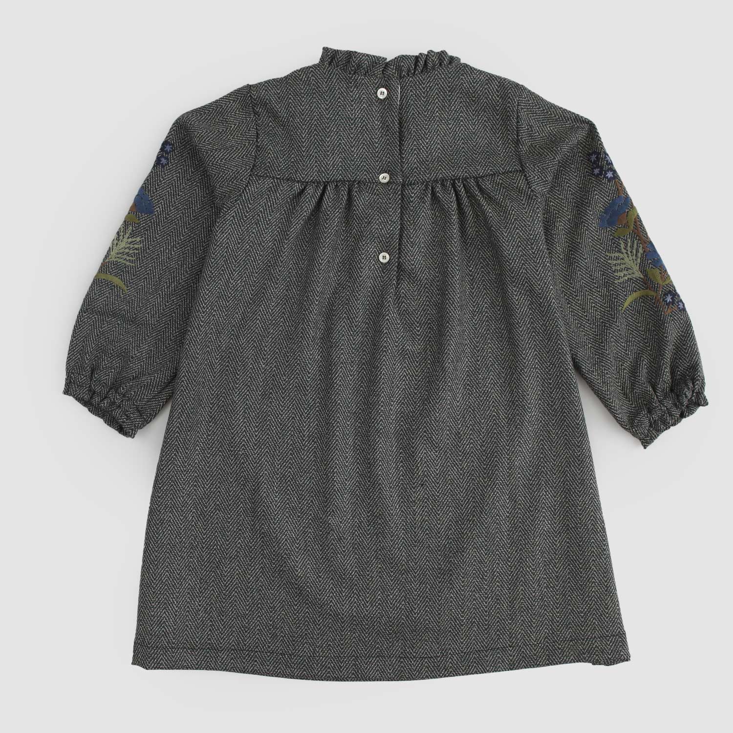 Abito pied-de-poule verde con ricami - annameglio.com abbigliamento moda