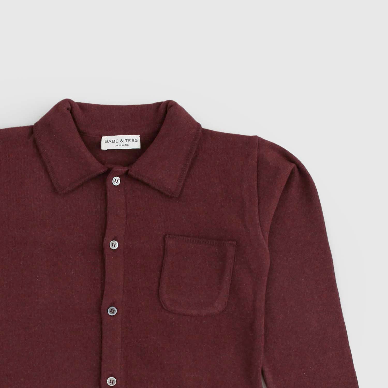 Polo camicia in cotone burgundy - annameglio.com abbigliamento moda
