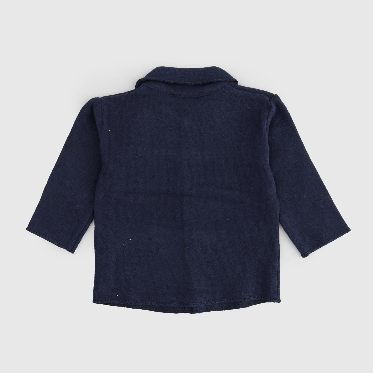Cardigan camicia in ciniglia blu navy - annameglio.com abbigliamento moda