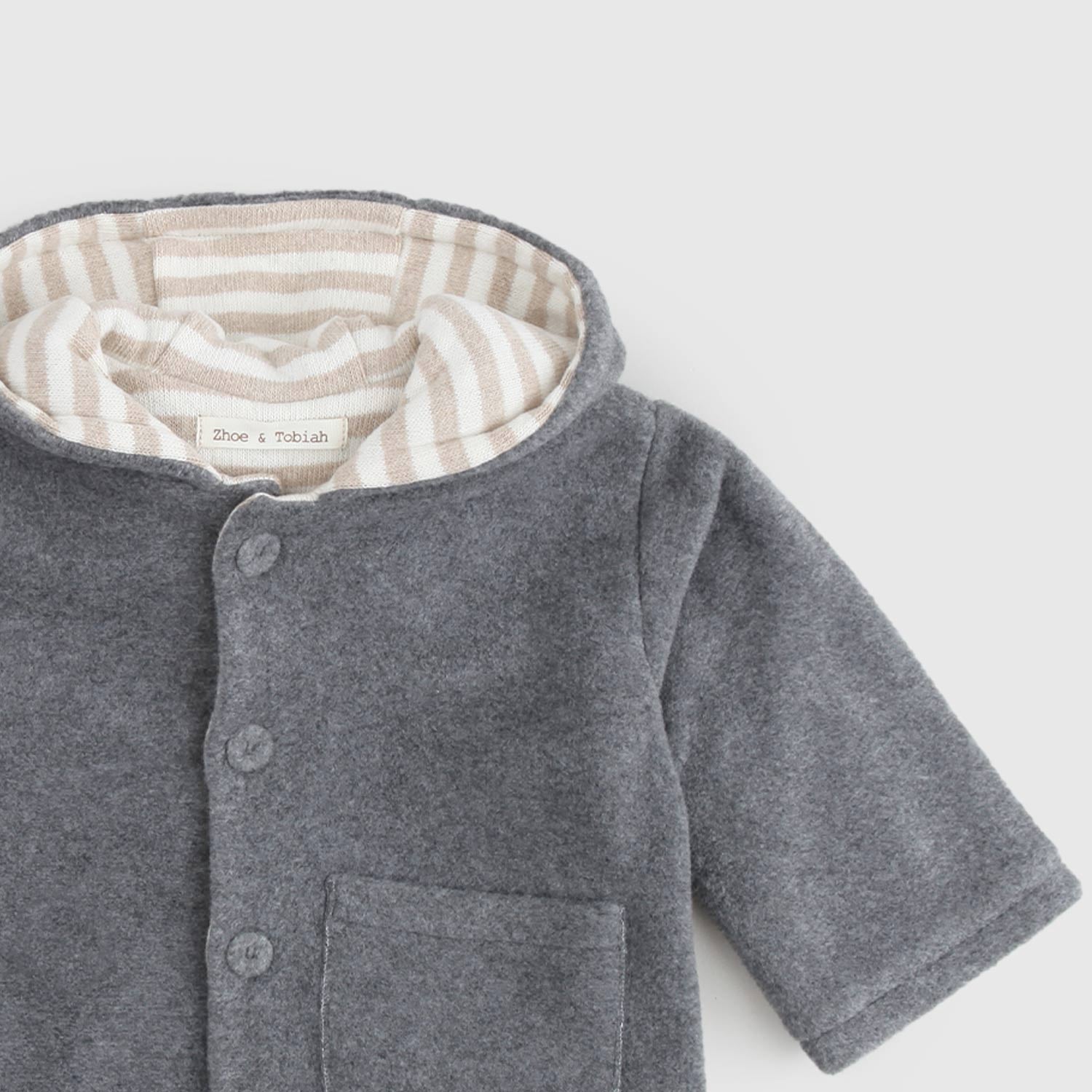 Cappottino con cappuccio grigio melange unisex - annameglio.com abbigliamento moda