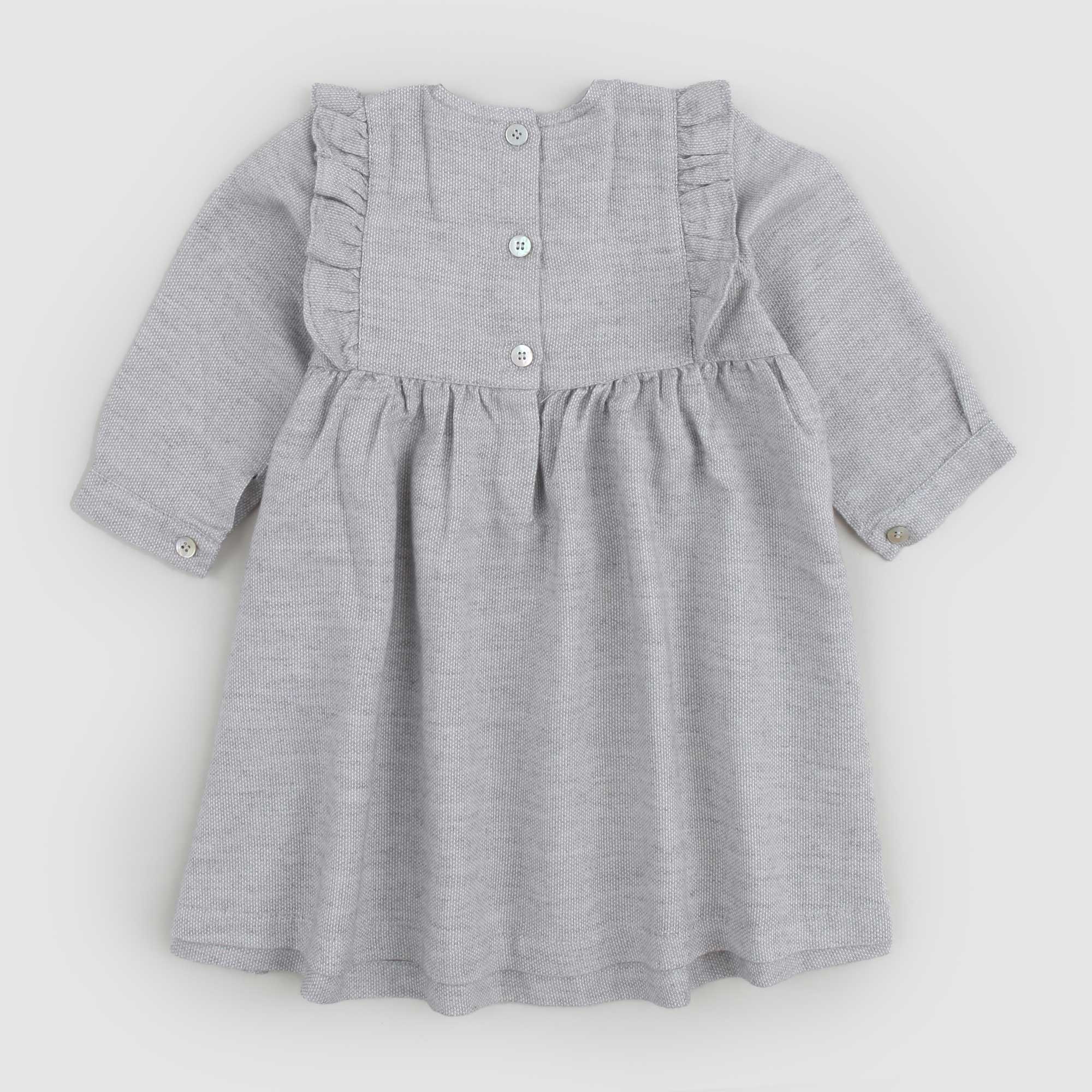 Abito in cotone e lana Grigio Bimba - annameglio.com abbigliamento moda