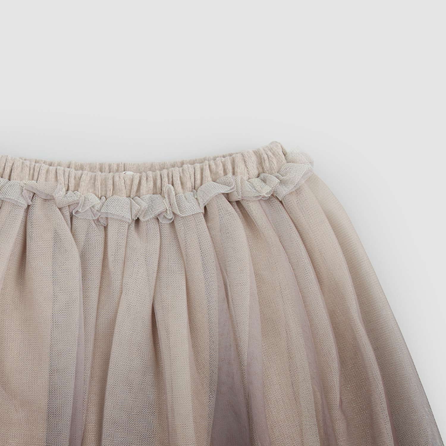 Gonna beige in cotone tulle lurex cappuccino - annameglio.com abbigliamento moda