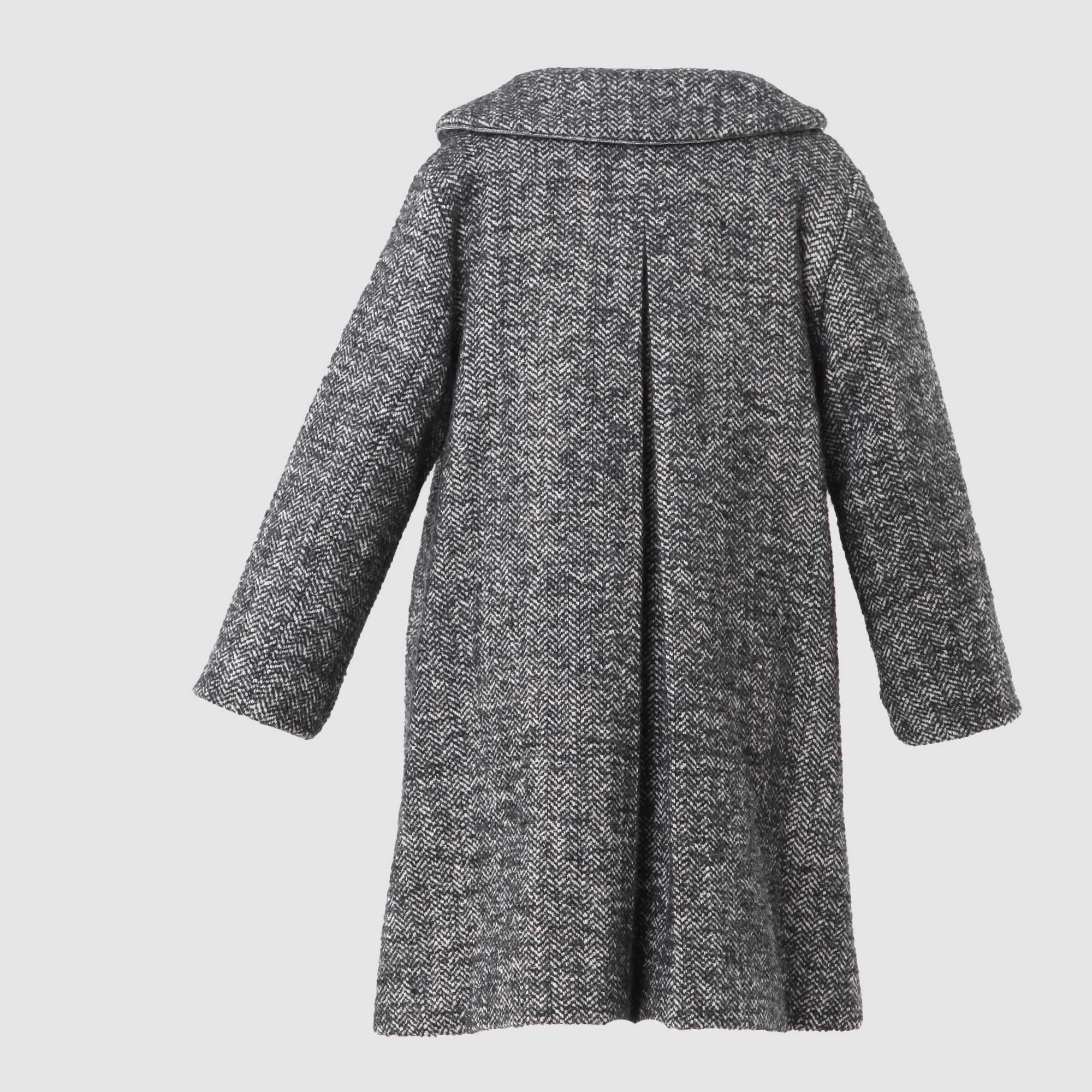 Cappotto spigato foderato a righe - annameglio.com abbigliamento moda