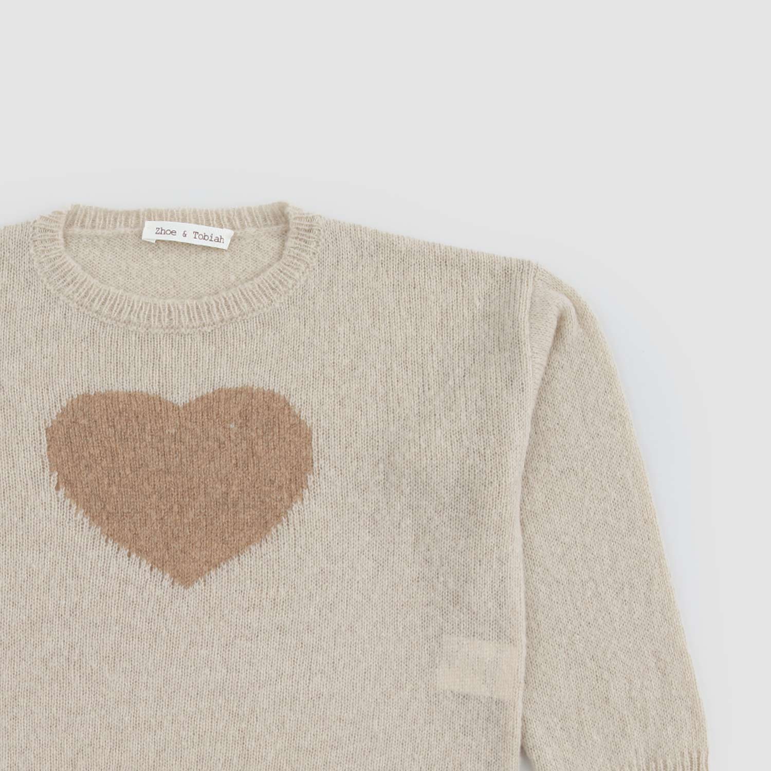 Pullover Beige con cuore in lana - annameglio.com abbigliamento moda