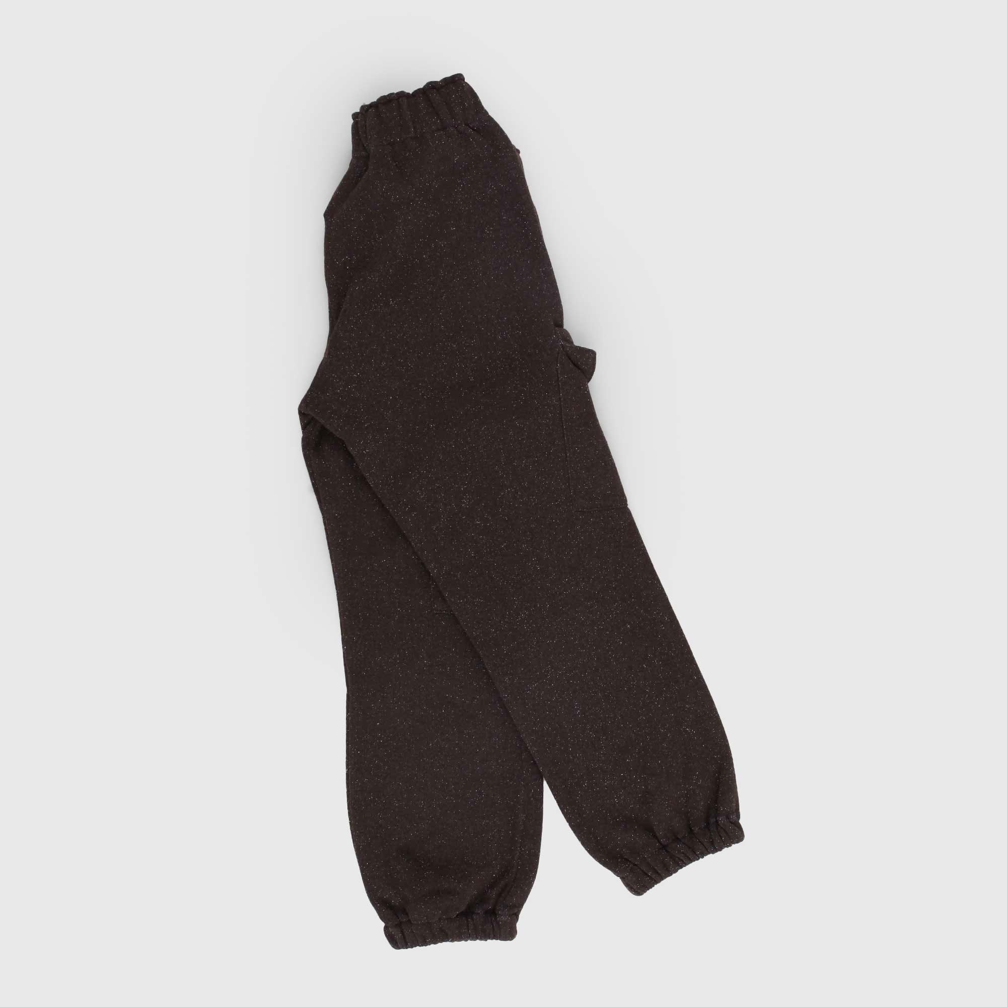 Pantalone jogger glitterato marrone glacè - annameglio.com abbigliamento moda
