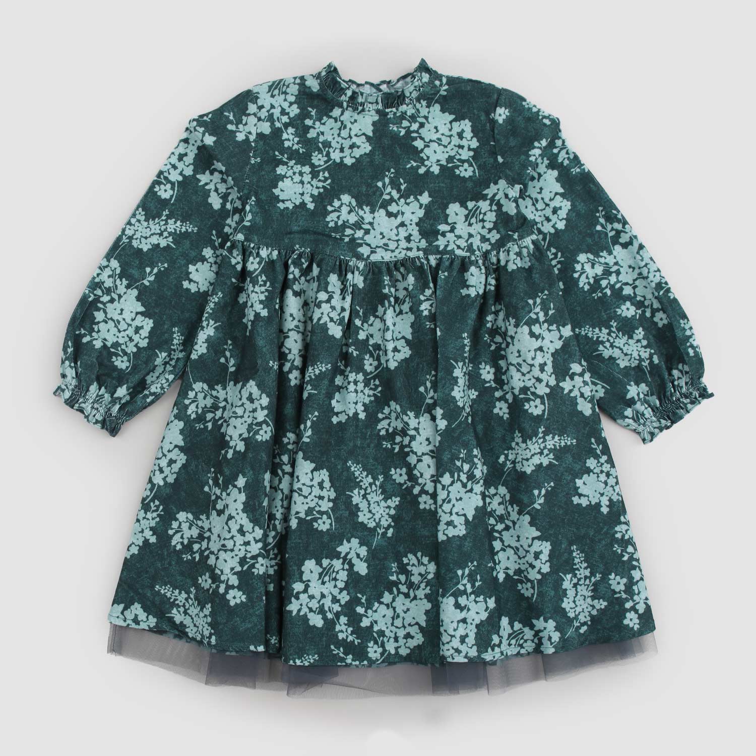 Abito floreale Bimba Smeraldo In Cotone Vintage - annameglio.com abbigliamento moda