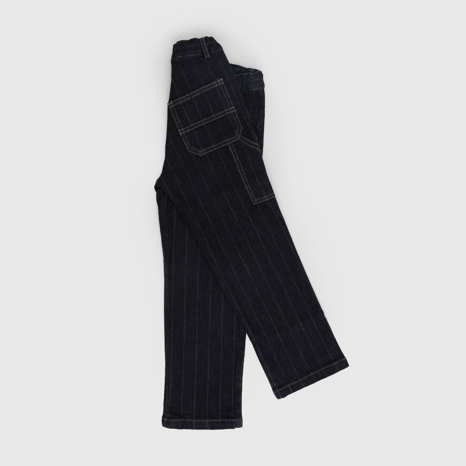 Pantalone denim nero striped - annameglio.com abbigliamento moda