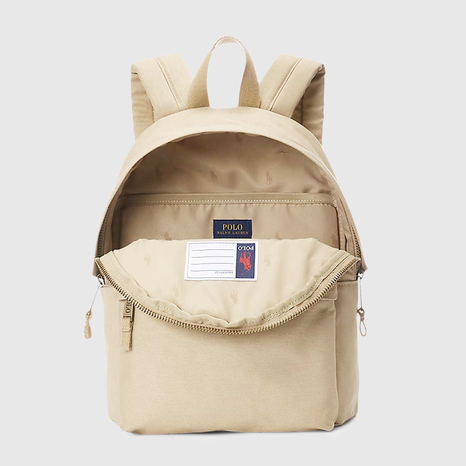 Zaino Beige Unisex Ralph Lauren in tela con Logo - annameglio.com abbigliamento moda