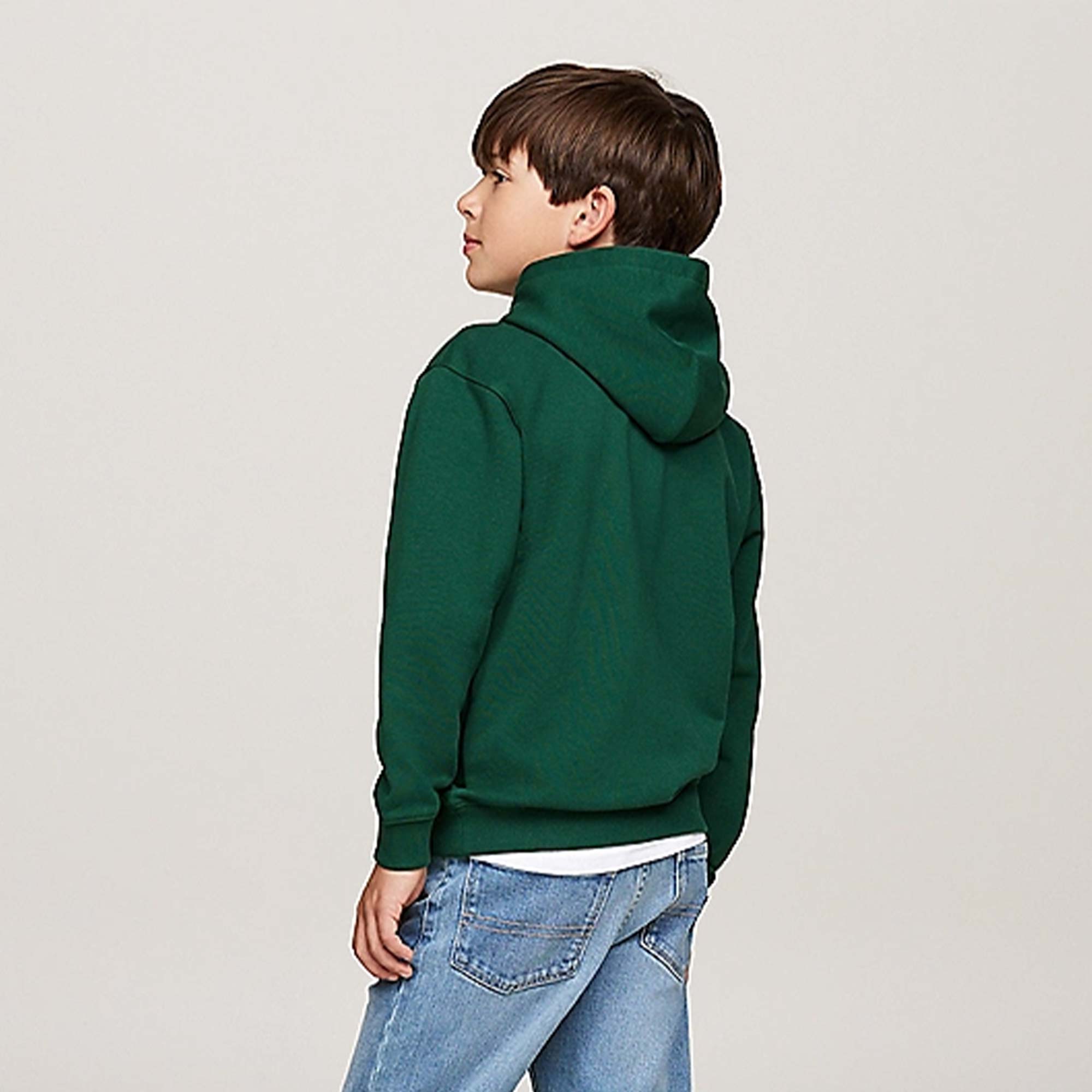 Felpa Verde Con Cappuccio TOMMY HILFIGER - annameglio.com abbigliamento moda