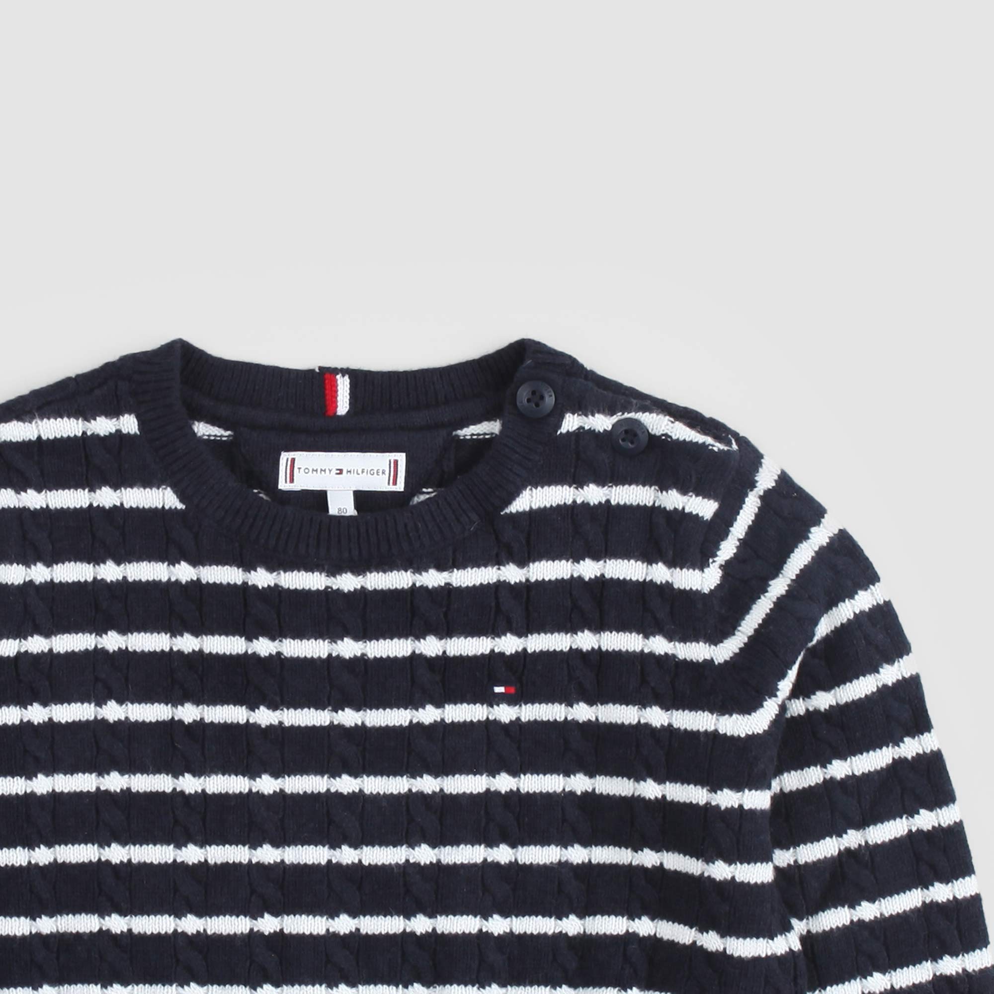 Maglioncino Blu A Righe TOMMY HILFIGER - annameglio.com abbigliamento moda