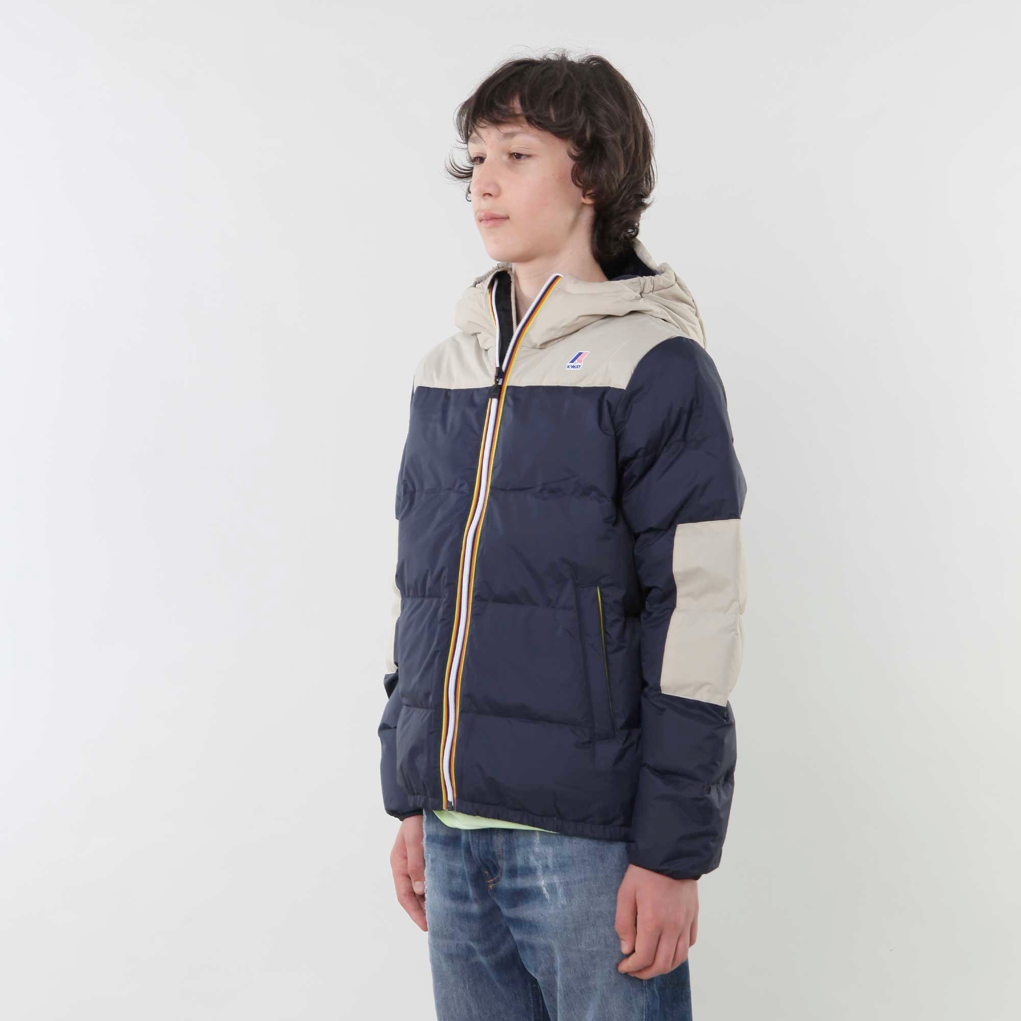 Giubbino blu e beige firmato K-WAY - annameglio.com abbigliamento moda