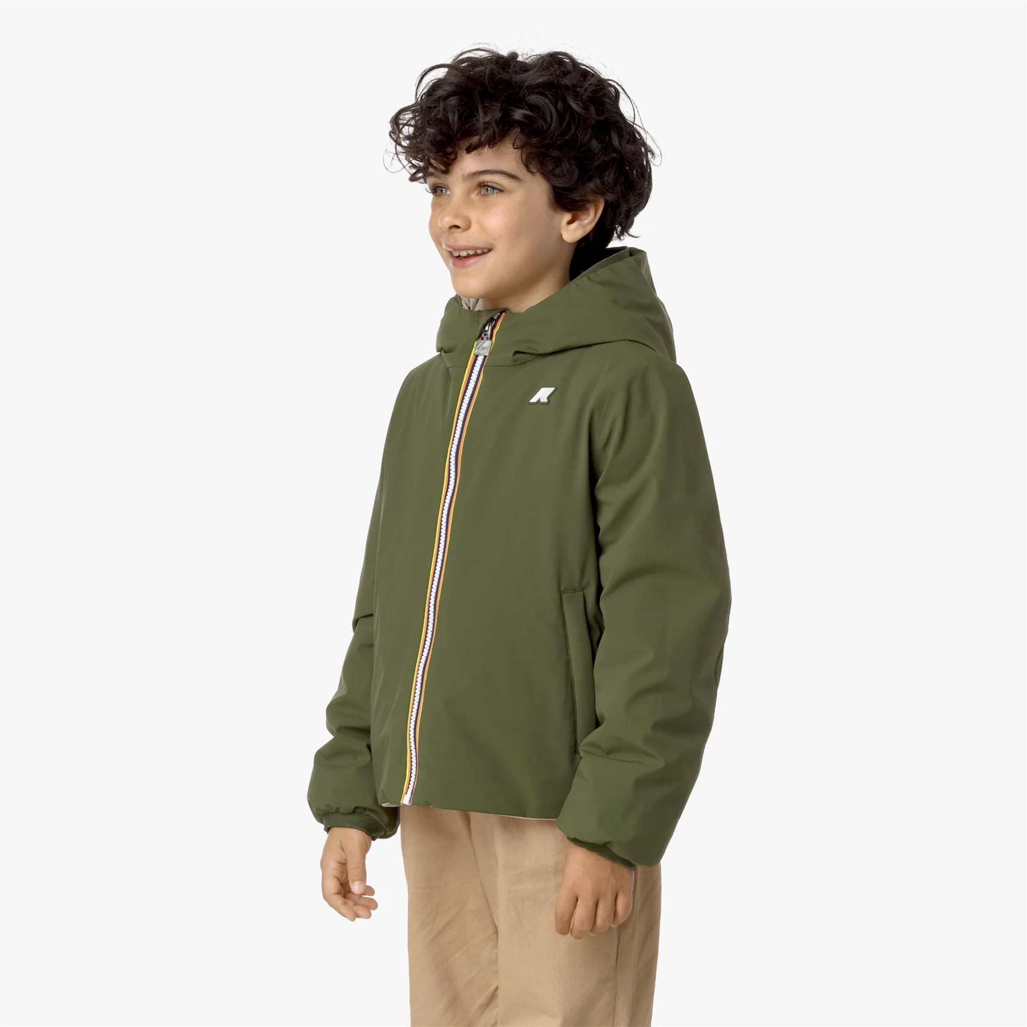 Giubbotto verde beige firmato K-WAY - annameglio.com abbigliamento moda