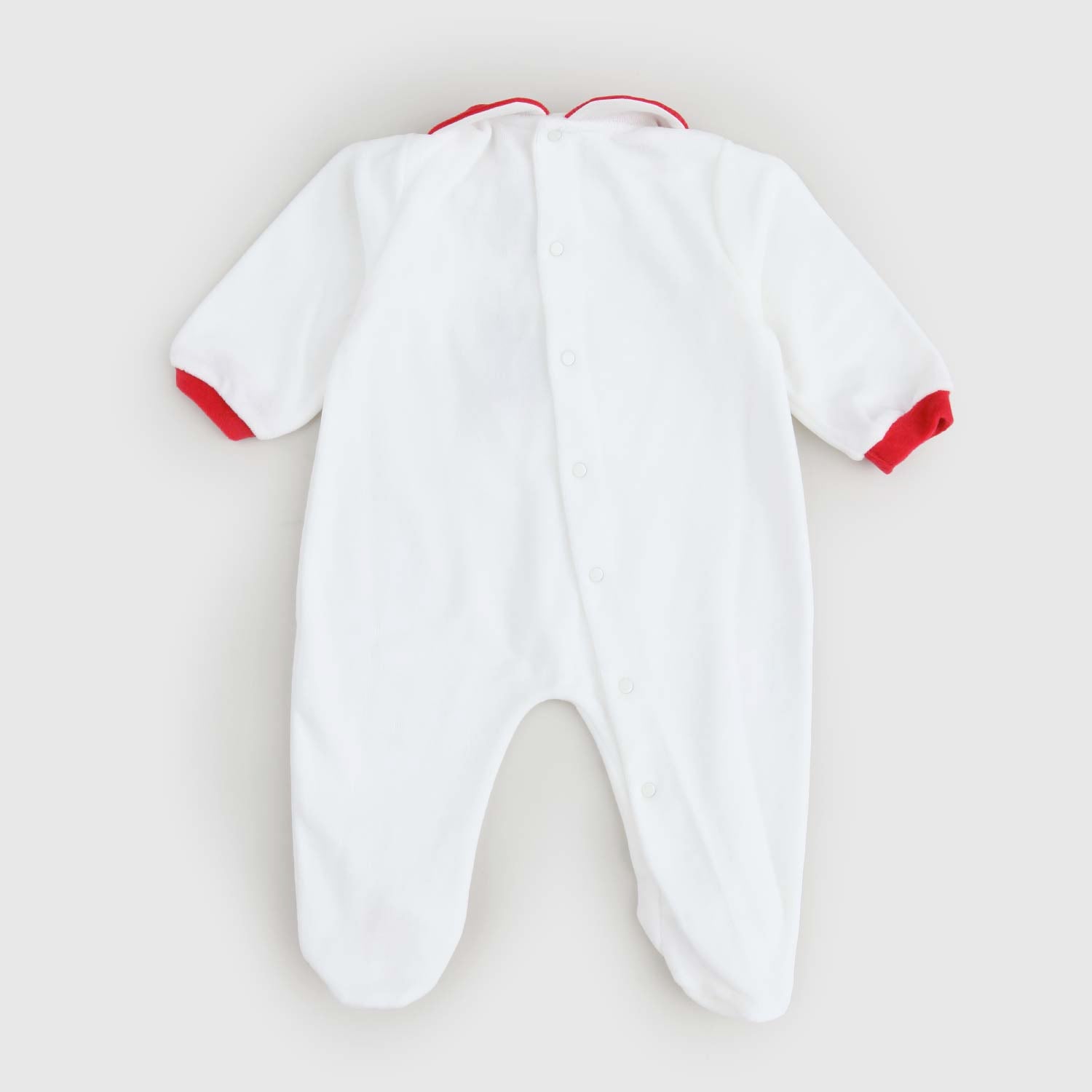 Tutina Avorio in Ciniglia con Orsetto Tartan - annameglio.com abbigliamento moda