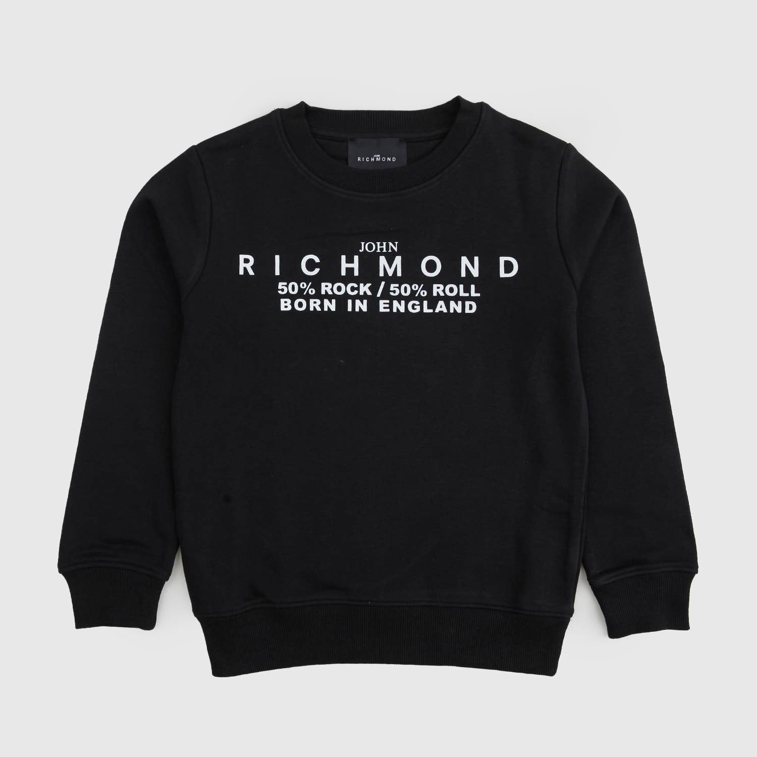 Felpa nera con stampa logo bianca - annameglio.com abbigliamento moda