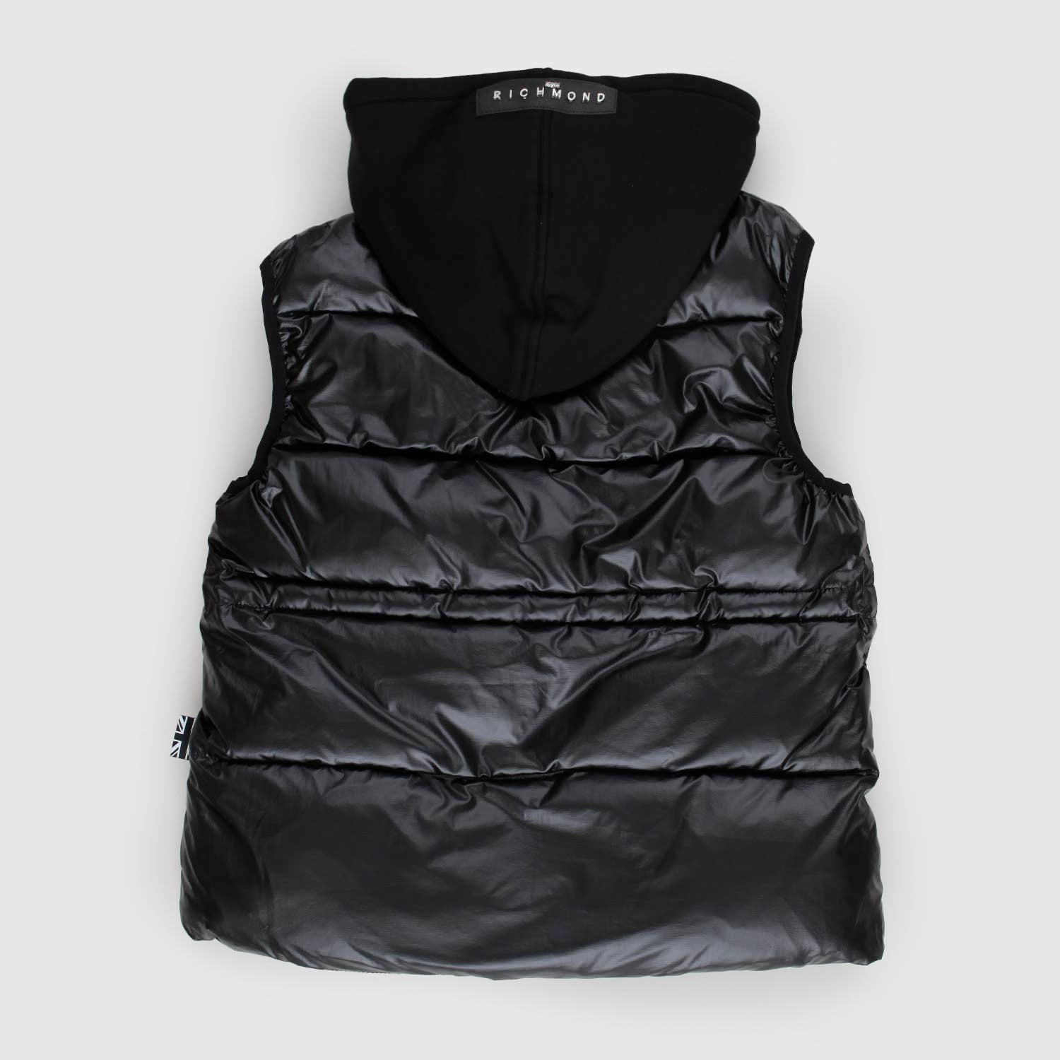 Gilet nero smanicato con cappuccio - annameglio.com abbigliamento moda