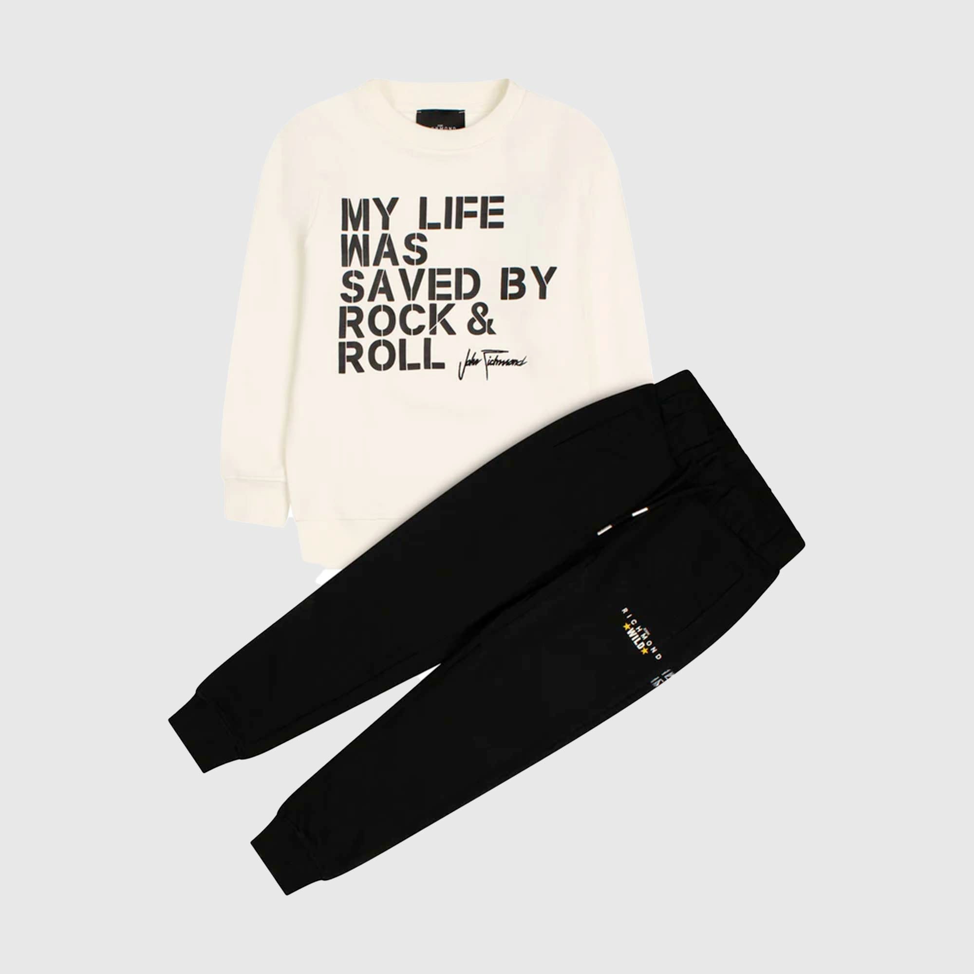 Tuta 2 Pezzi Bianca E Nera Firmata JOHN RICHMOND - annameglio.com abbigliamento moda