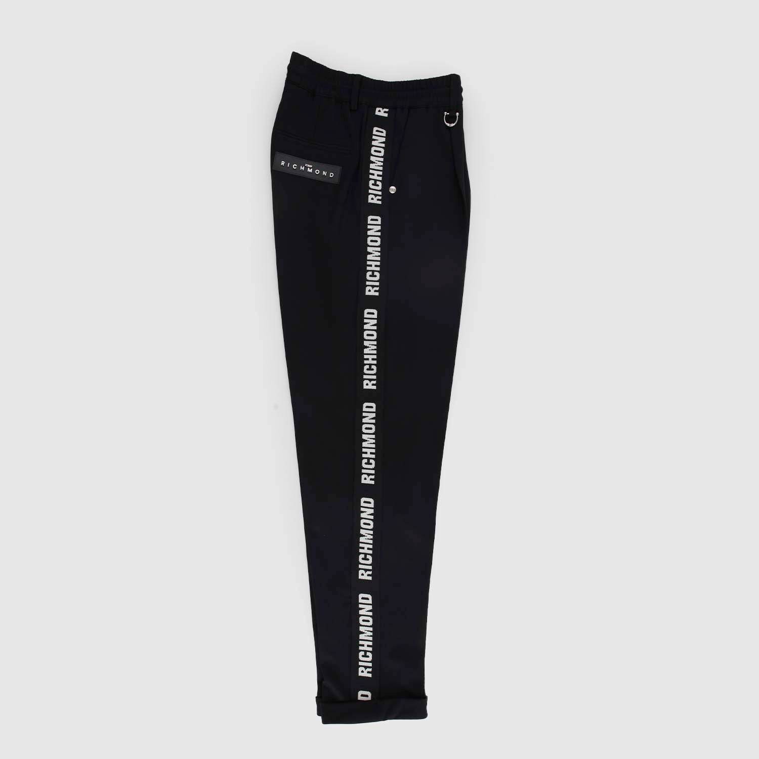 Pantaloni neri dritti con logo - annameglio.com abbigliamento moda