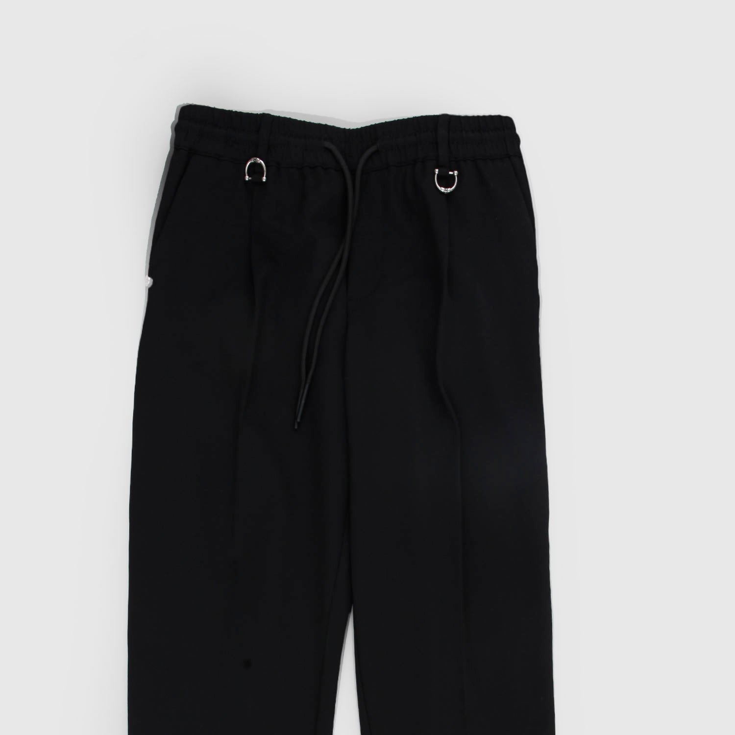 Pantaloni neri dritti con logo - annameglio.com abbigliamento moda