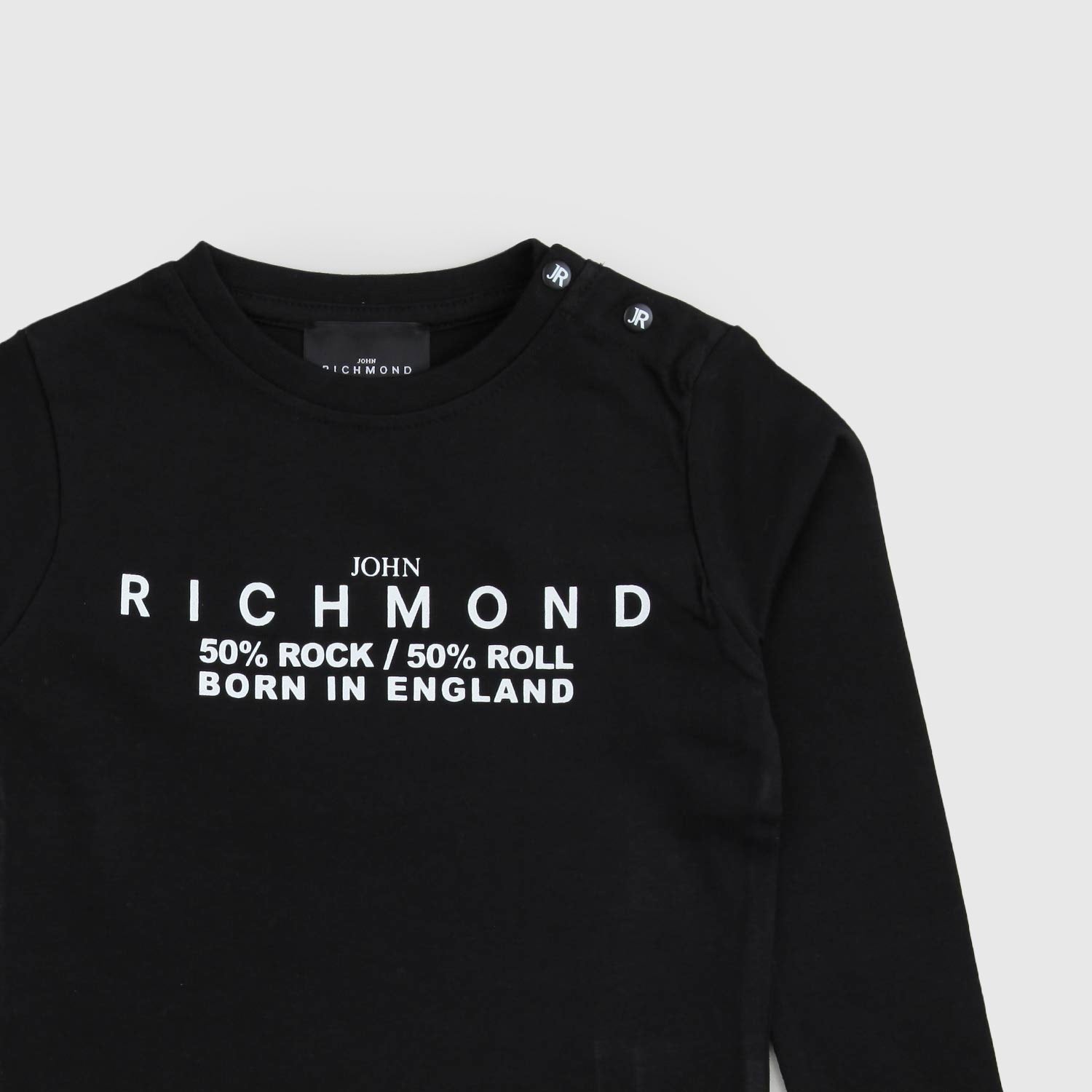 T-Shirt Nera a Maniche Lunghe Con Logo - annameglio.com abbigliamento moda