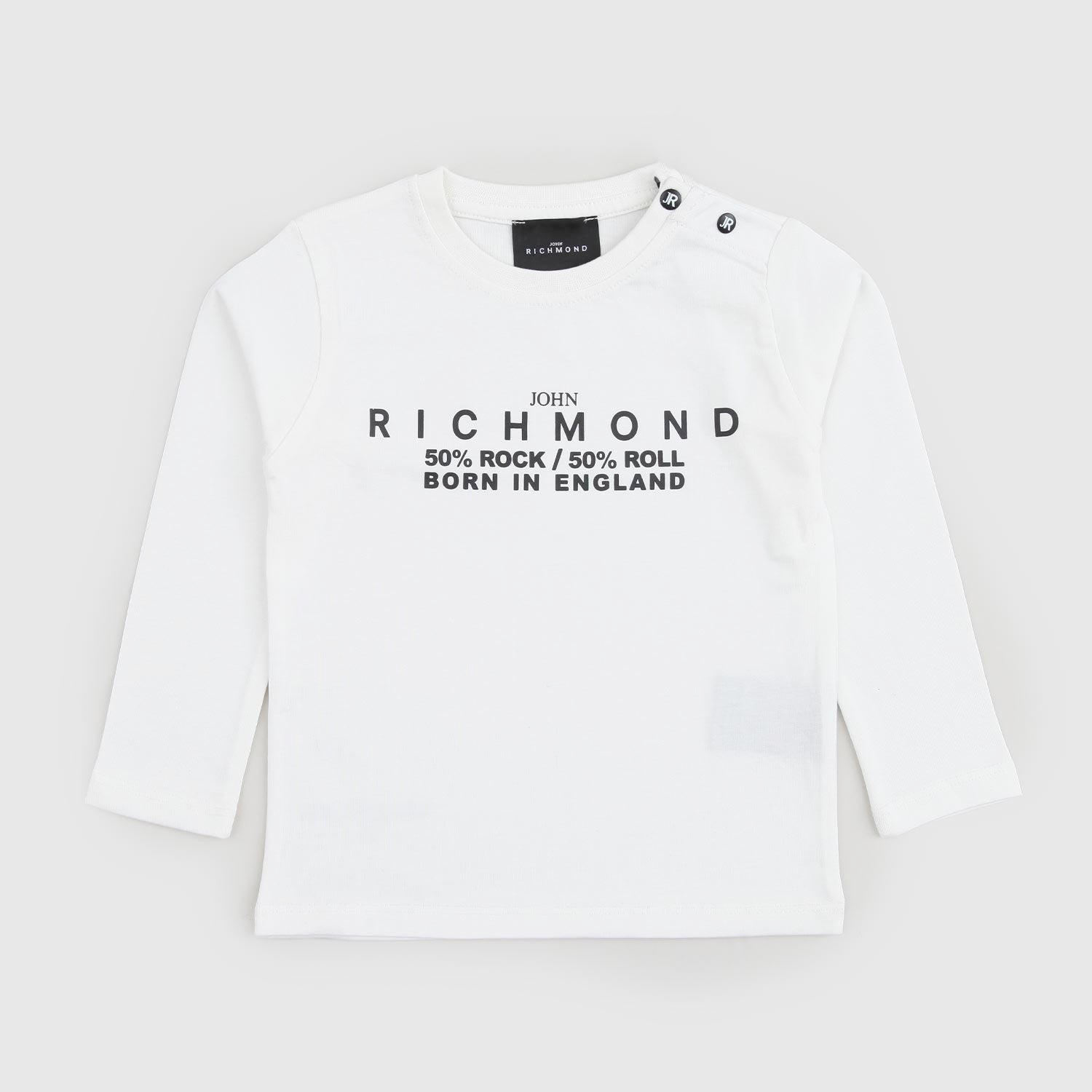 T-shirt bianca maniche lunghe con Logo - annameglio.com abbigliamento moda