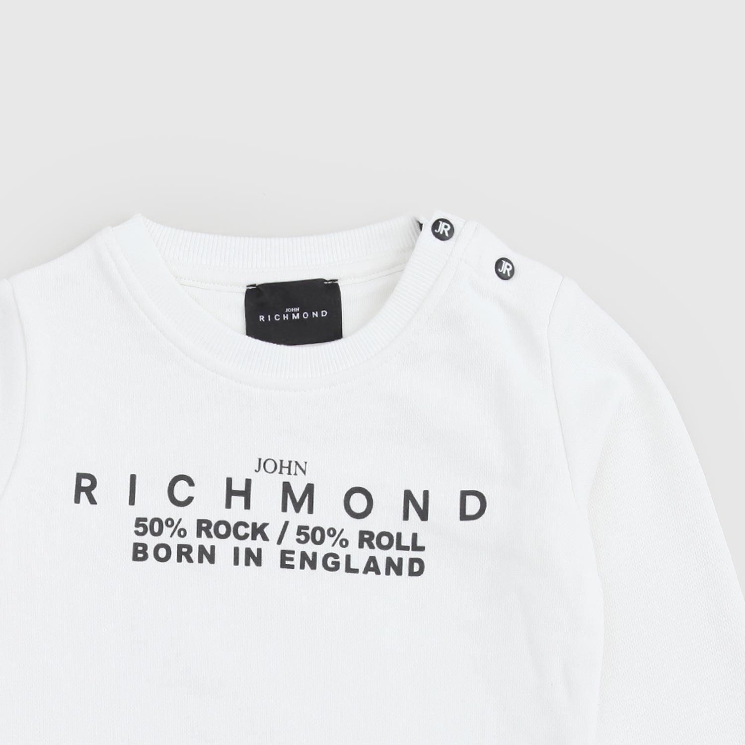 Felpa bianca con stampa logo nera - annameglio.com abbigliamento moda