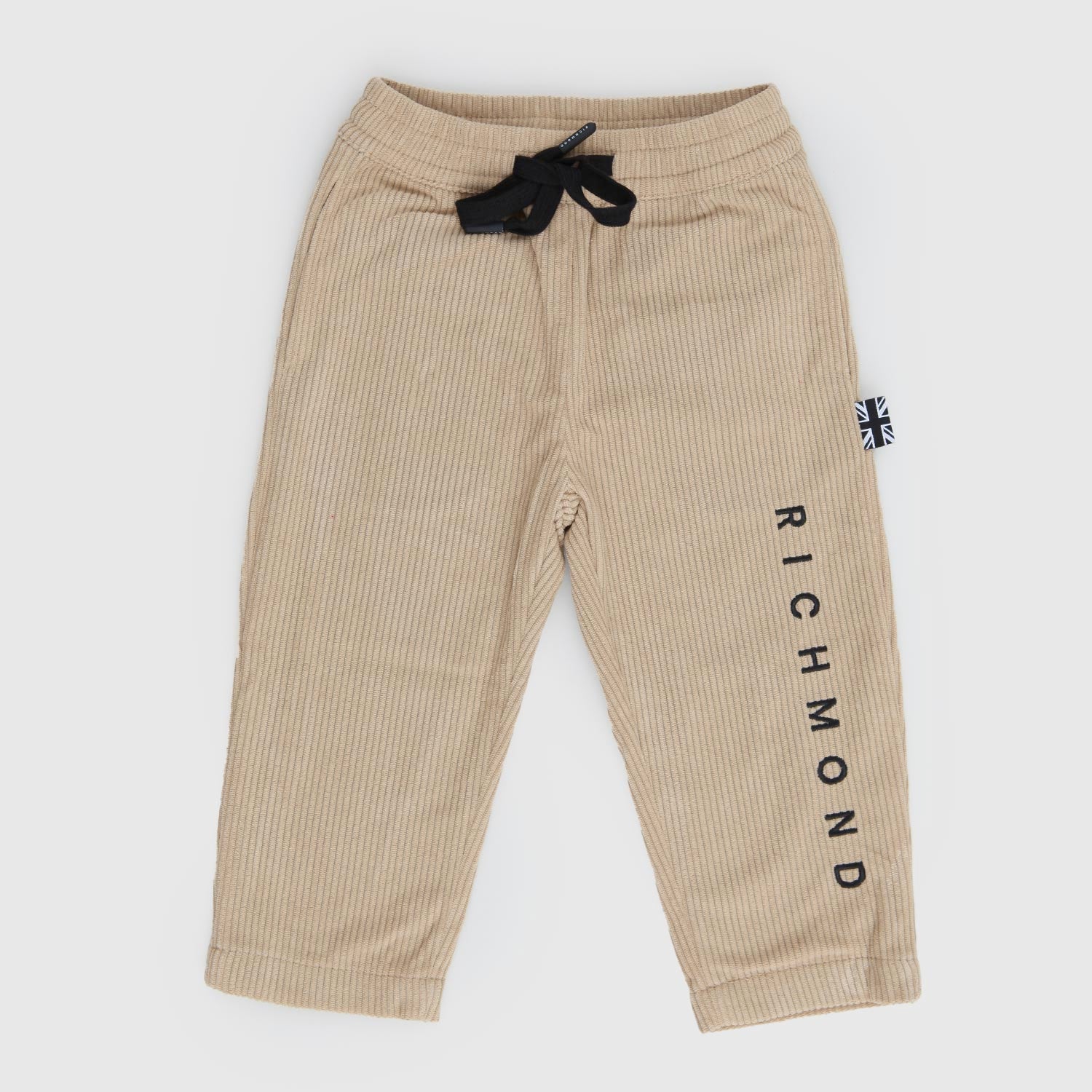 Pantalone a coste sabbia con logo - annameglio.com abbigliamento moda