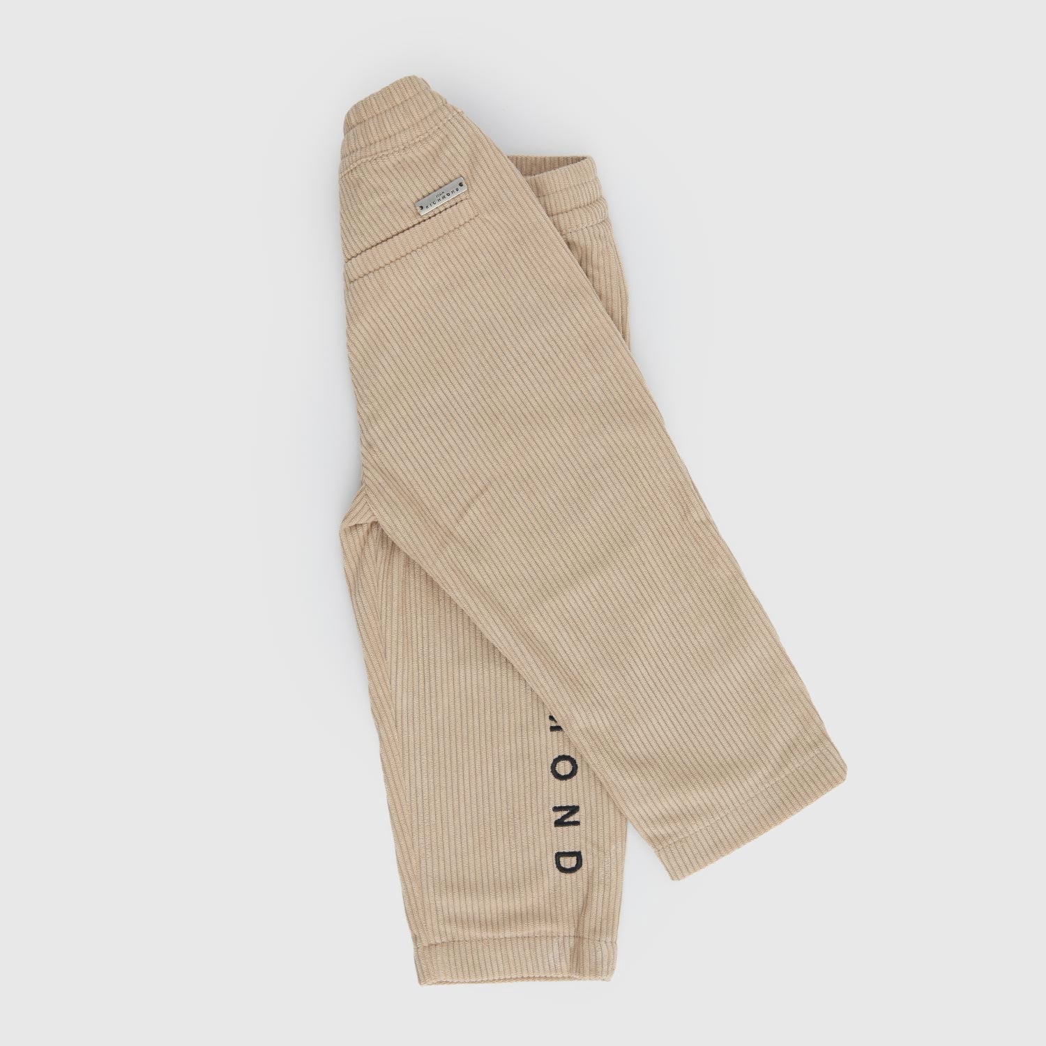 Pantalone a coste sabbia con logo - annameglio.com abbigliamento moda